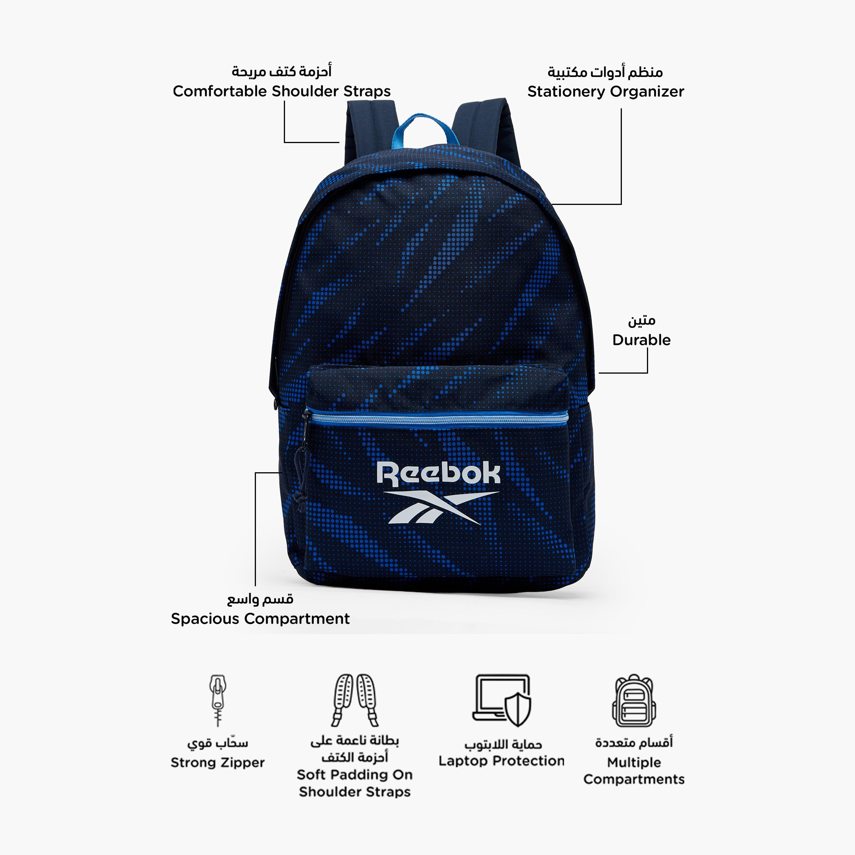 Reebok Oakland Printed Backpack for Boys 8-13 Years with Adjustable Straps - 18 inches-school-bagsandbackpacks-backpacks-image-2