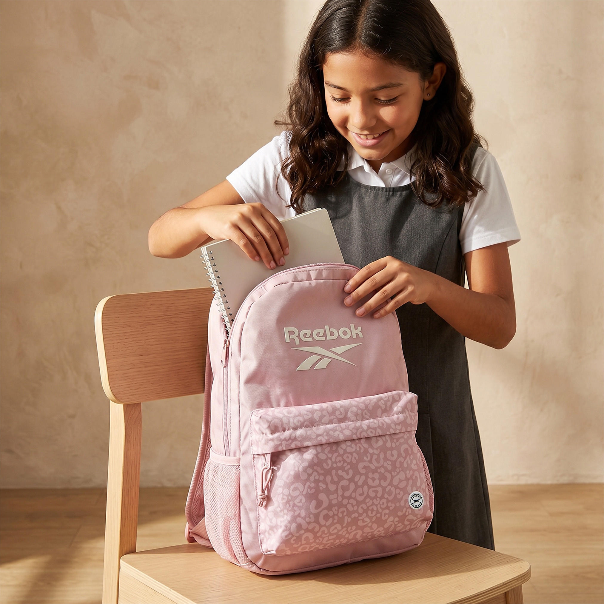 Reebok Printed Backpack for Girls 8-13 Years with Adjustable Shoulder Straps - 18 inches-school-bagsandbackpacks-backpacks-image-3