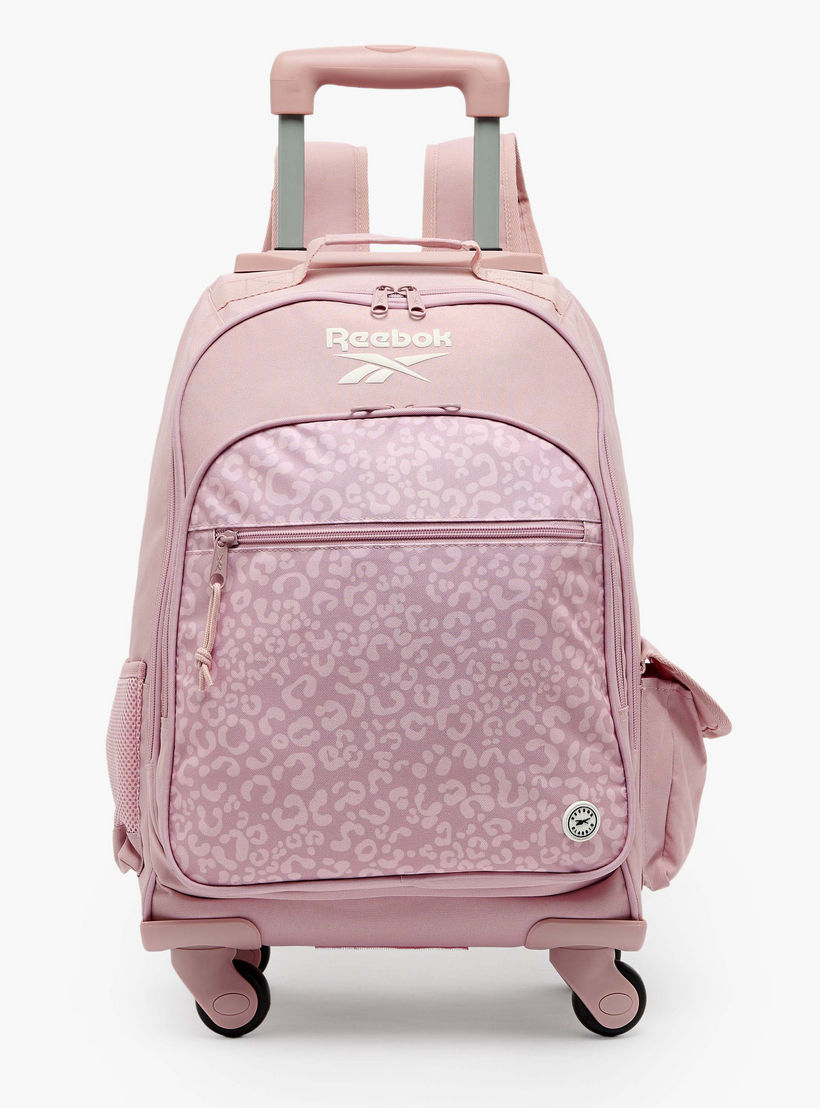 Reebok Maura Printed Trolley Backpack for Girls 8-13 Years with Water Bottle Pocket - 17 inches-school-bagsandbackpacks-trolleybags-image-1