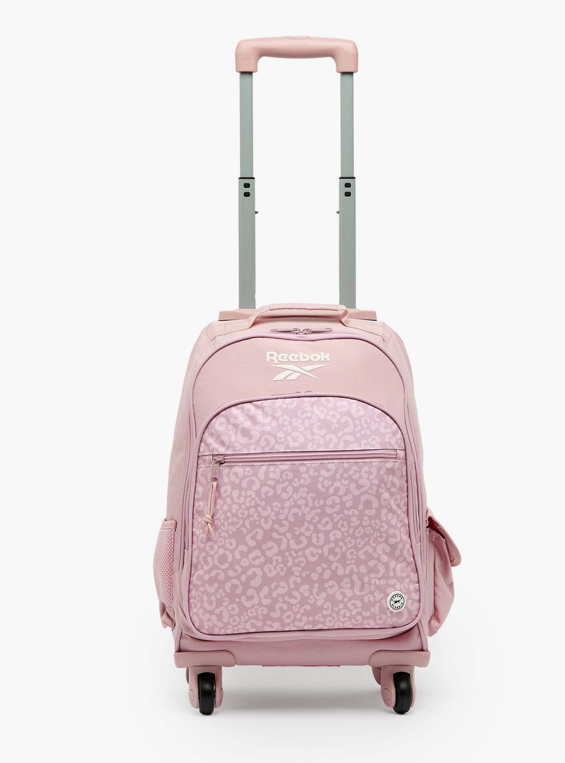Reebok Maura Printed Trolley Backpack for Girls 8-13 Years with Water Bottle Pocket - 17 inches-school-bagsandbackpacks-trolleybags-image-4