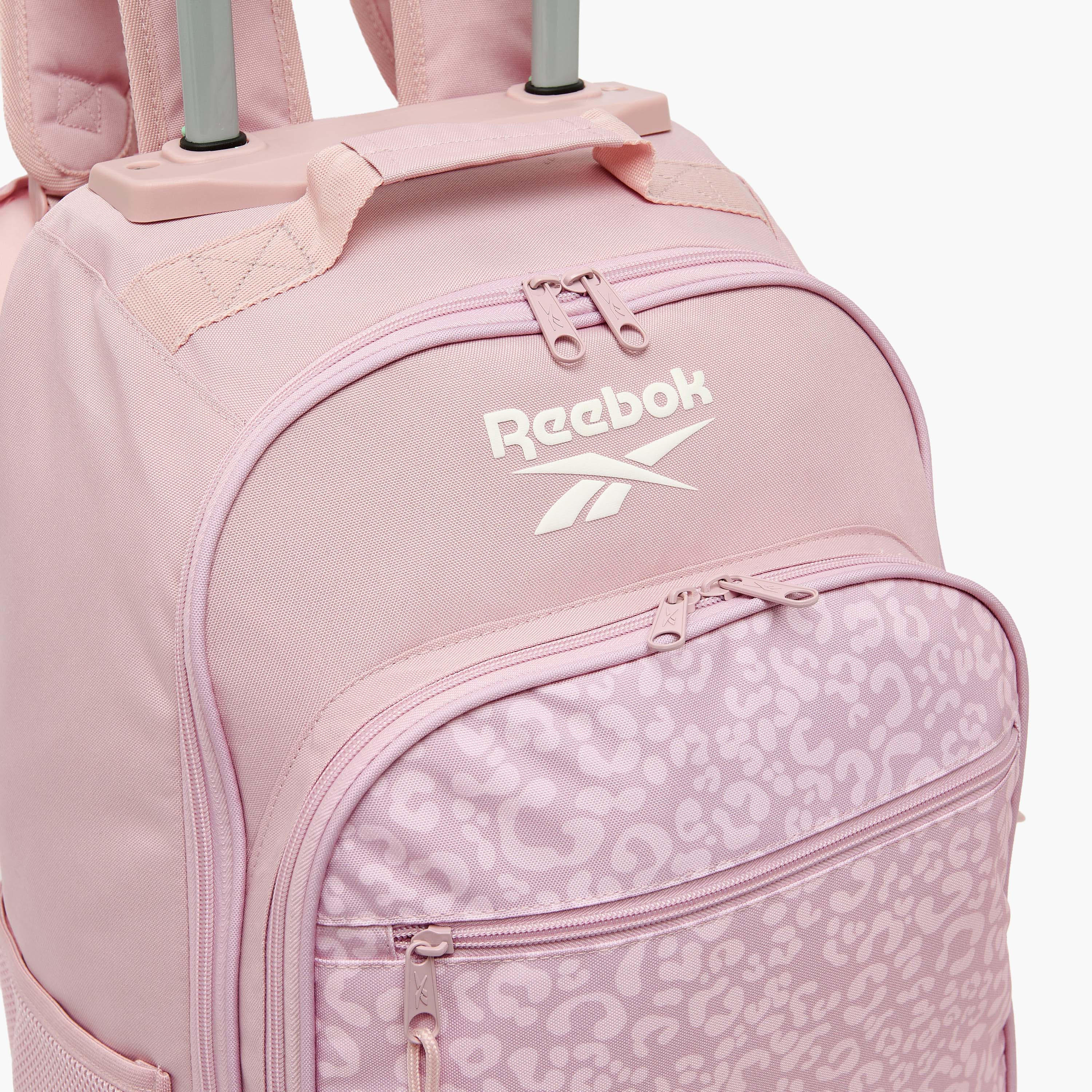 Reebok Maura Printed Trolley Backpack for Girls 8-13 Years with Water Bottle Pocket - 17 inches-school-bagsandbackpacks-trolleybags-image-5