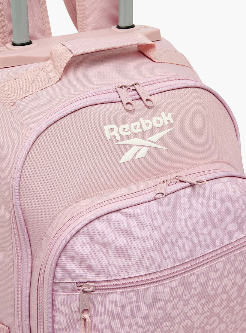 Reebok Maura Printed Trolley Backpack for Girls 8-13 Years with Water Bottle Pocket - 17 inches-school-bagsandbackpacks-trolleybags-image-5