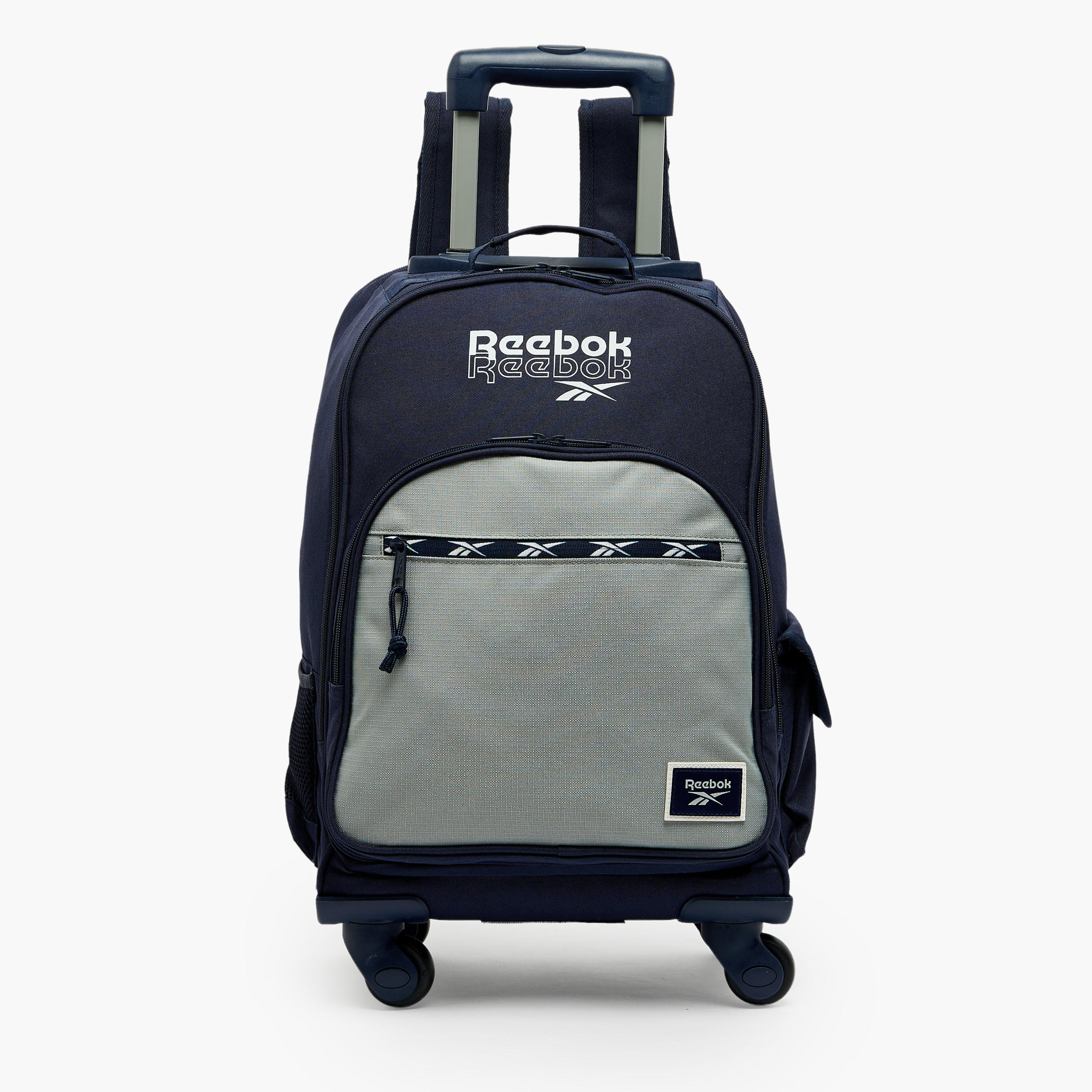 شنطة ظهر ترولي للأولاد 8-13 سنة بجيب قارورة ماء وطبعات شعار من ريبوك - 17 بوصة-school-bagsandbackpacks-trolleybags-image-1