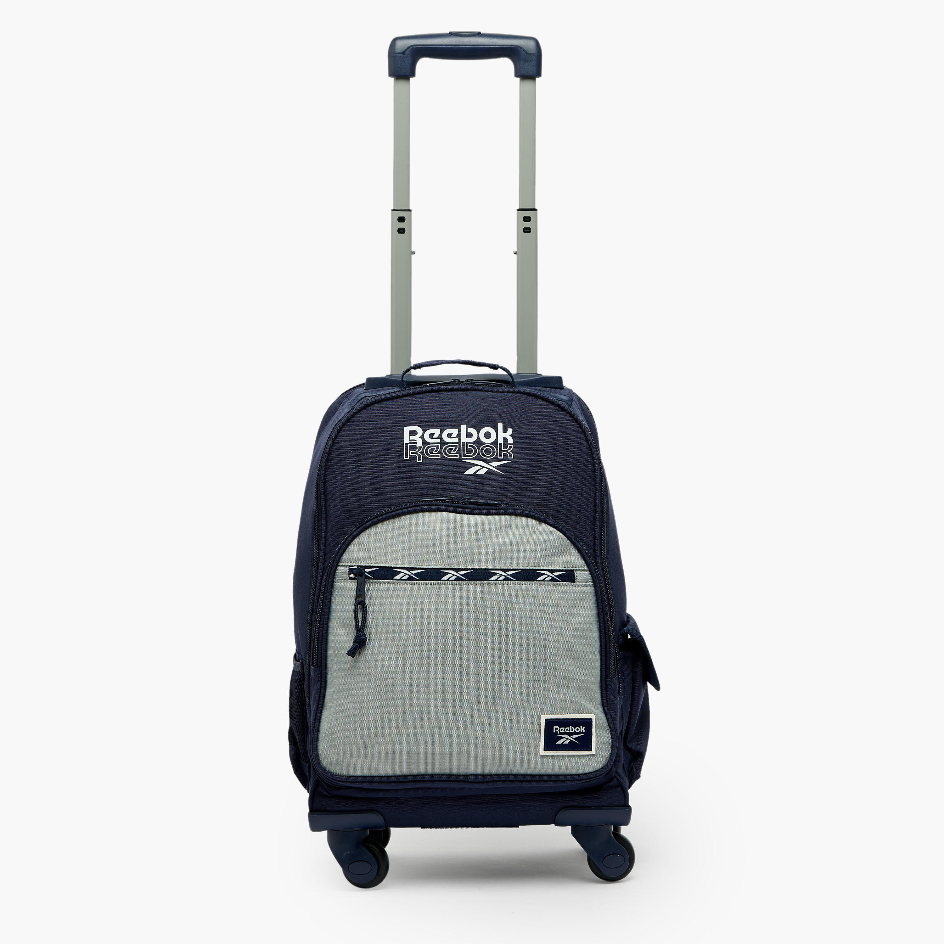 شنطة ظهر ترولي للأولاد 8-13 سنة بجيب قارورة ماء وطبعات شعار من ريبوك - 17 بوصة-school-bagsandbackpacks-trolleybags-image-3