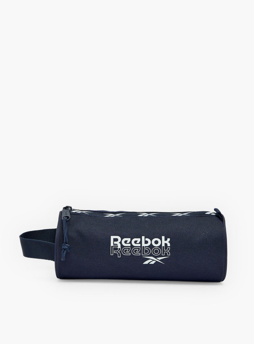 Reebok Andrew Logo Print Pencil Pouch with Zip Closure-school-stationery-pencilcases-image-1