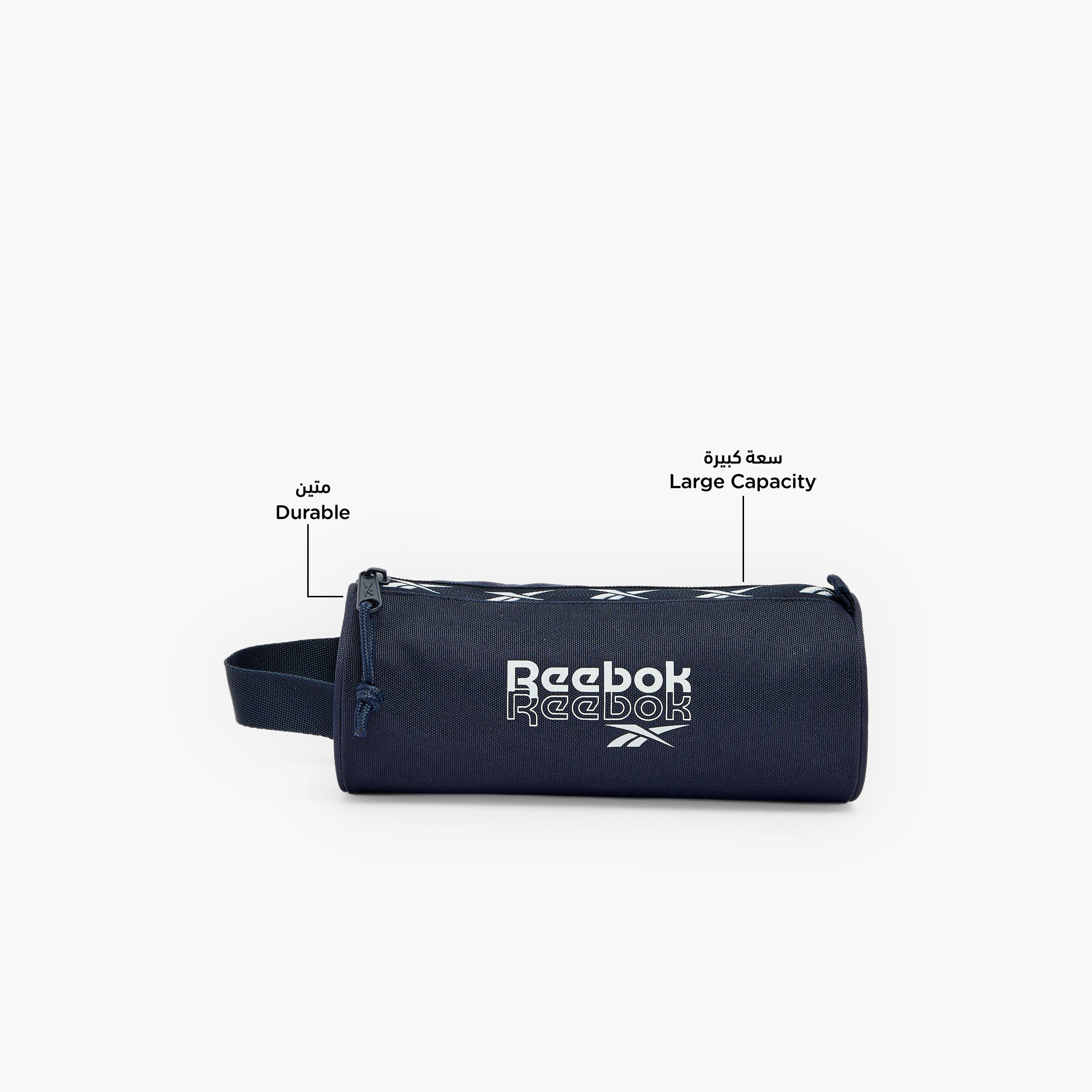 Reebok Andrew Logo Print Pencil Pouch with Zip Closure-school-stationery-pencilcases-image-2