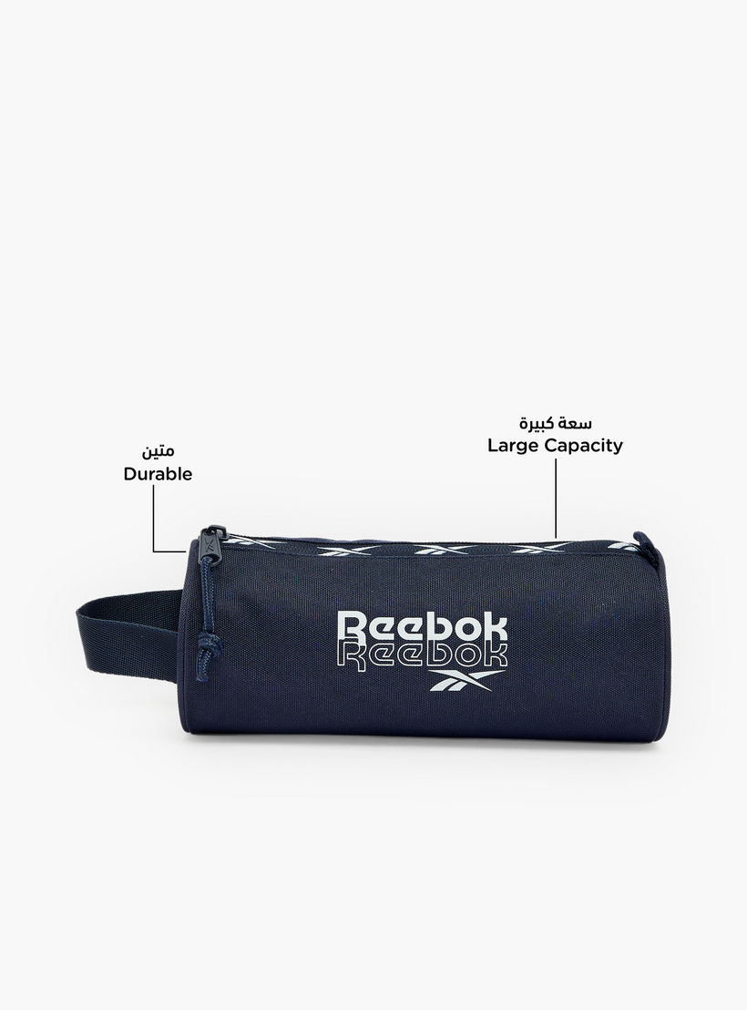 Reebok Andrew Logo Print Pencil Pouch with Zip Closure-school-stationery-pencilcases-image-2