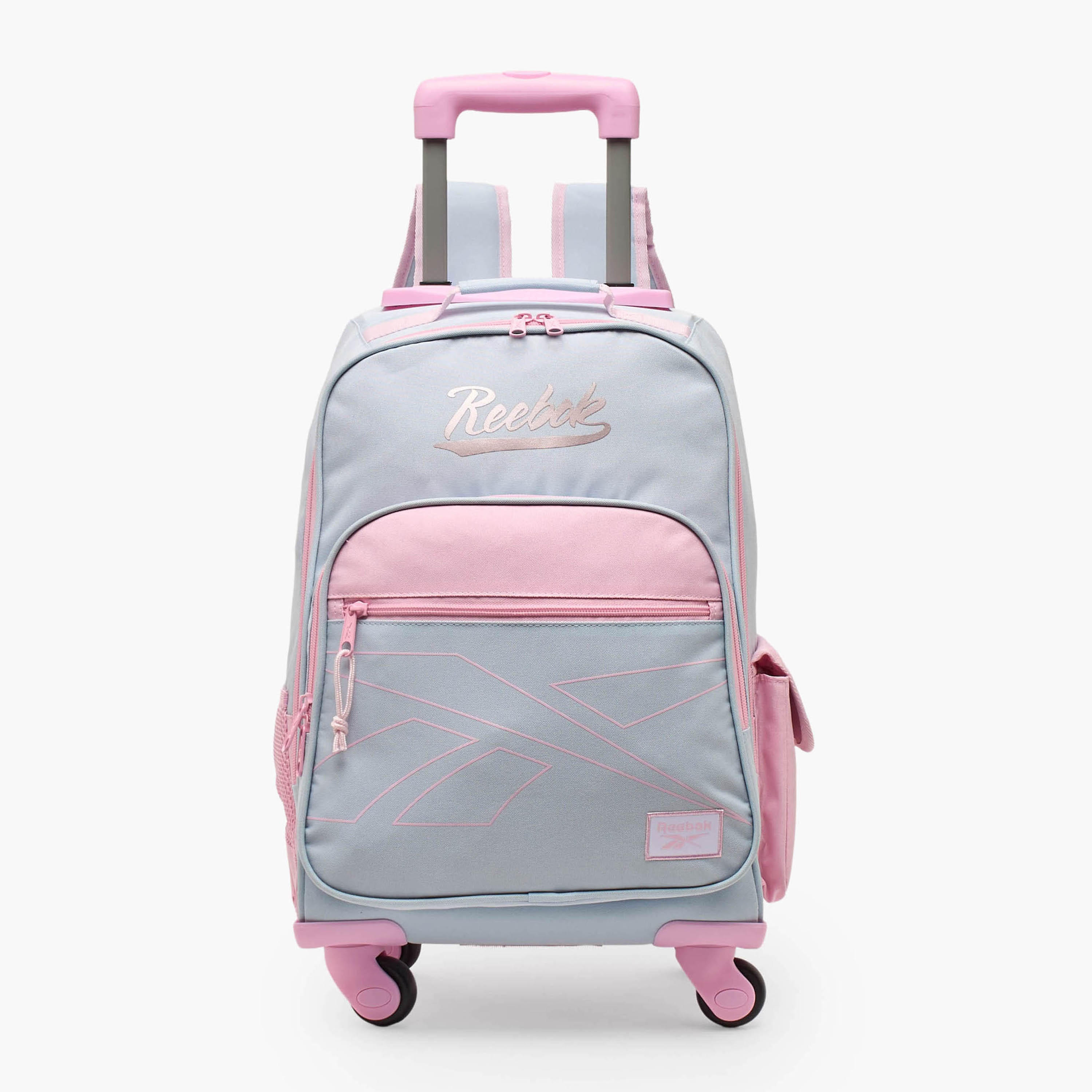 Reebok Colourblock Trolley Bag for Girls 8-13 Years with Retractable Handle - 17 inches-school-bagsandbackpacks-trolleybags-image-1