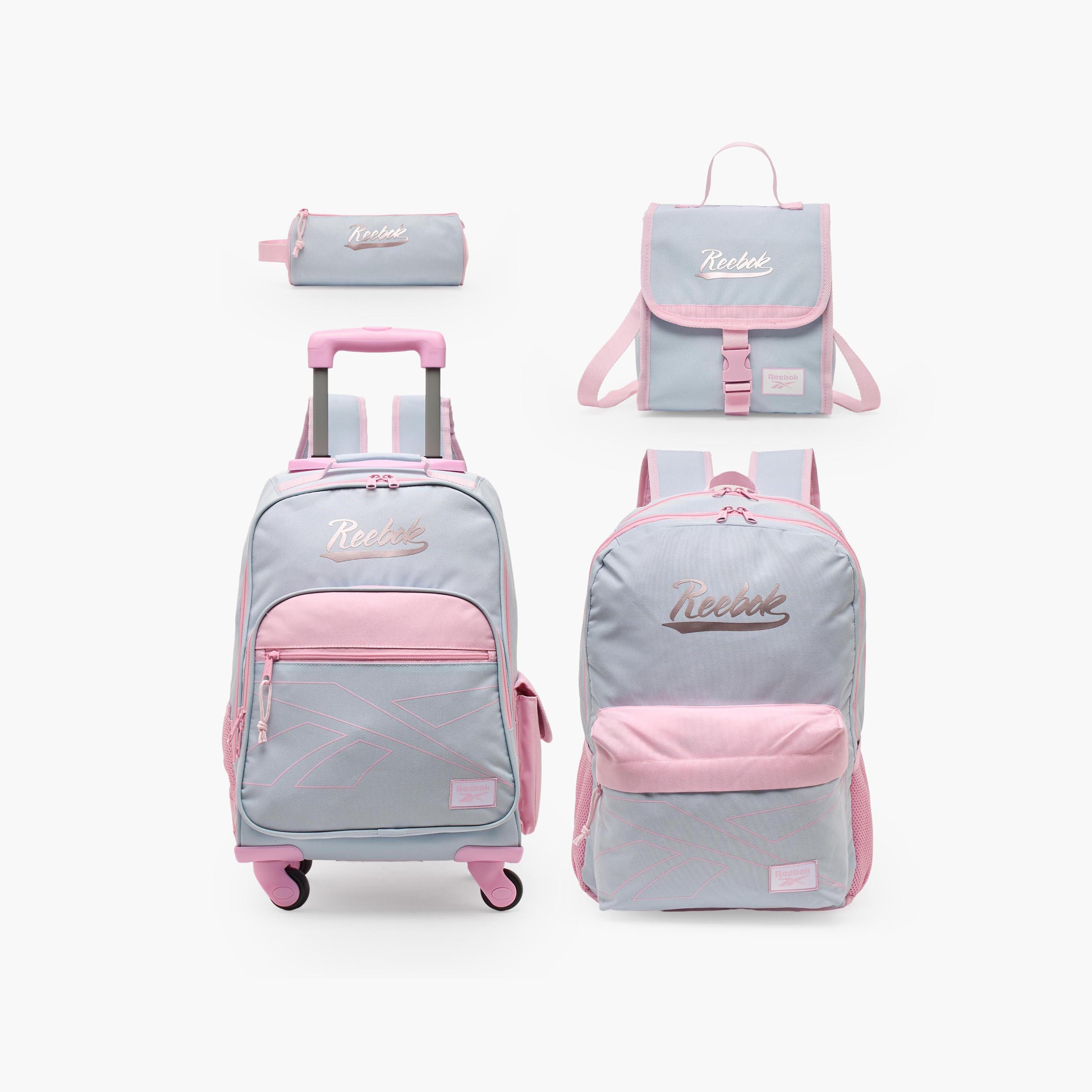 Reebok Colourblock Trolley Bag for Girls 8-13 Years with Retractable Handle - 17 inches-school-bagsandbackpacks-trolleybags-image-16