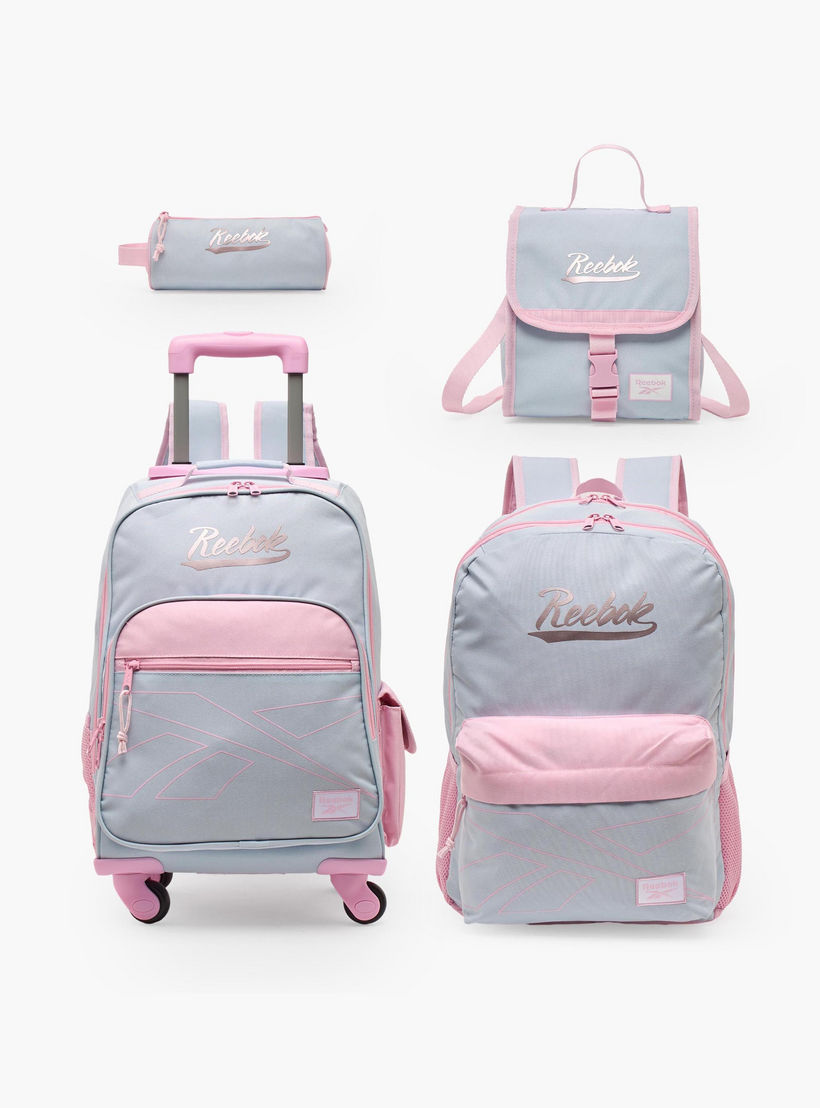 Reebok Colourblock Trolley Bag for Girls 8-13 Years with Retractable Handle - 17 inches-school-bagsandbackpacks-trolleybags-image-16