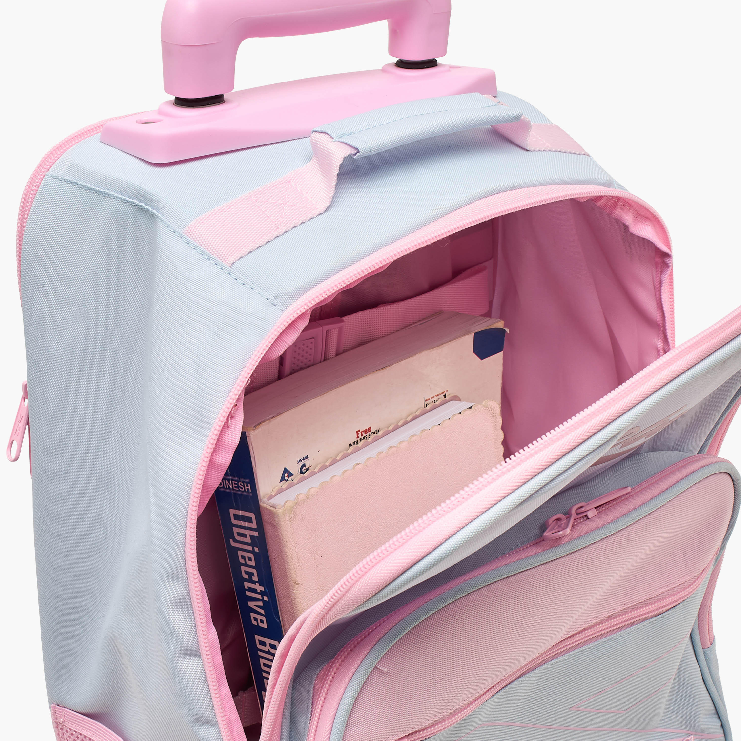 Reebok Colourblock Trolley Bag for Girls 8-13 Years with Retractable Handle - 17 inches-school-bagsandbackpacks-trolleybags-image-8