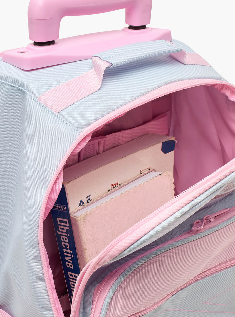 Reebok Colourblock Trolley Bag for Girls 8-13 Years with Retractable Handle - 17 inches-school-bagsandbackpacks-trolleybags-image-8
