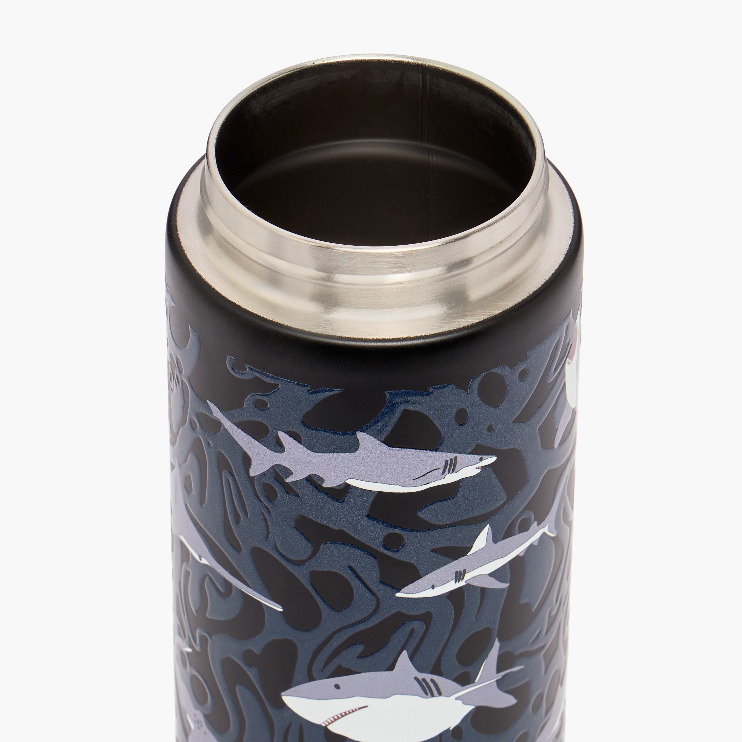 Toursun Shark Print Stainless Steel Water Bottle with Flip Spout and Handle - 540 ml-school-waterbottles-image-5