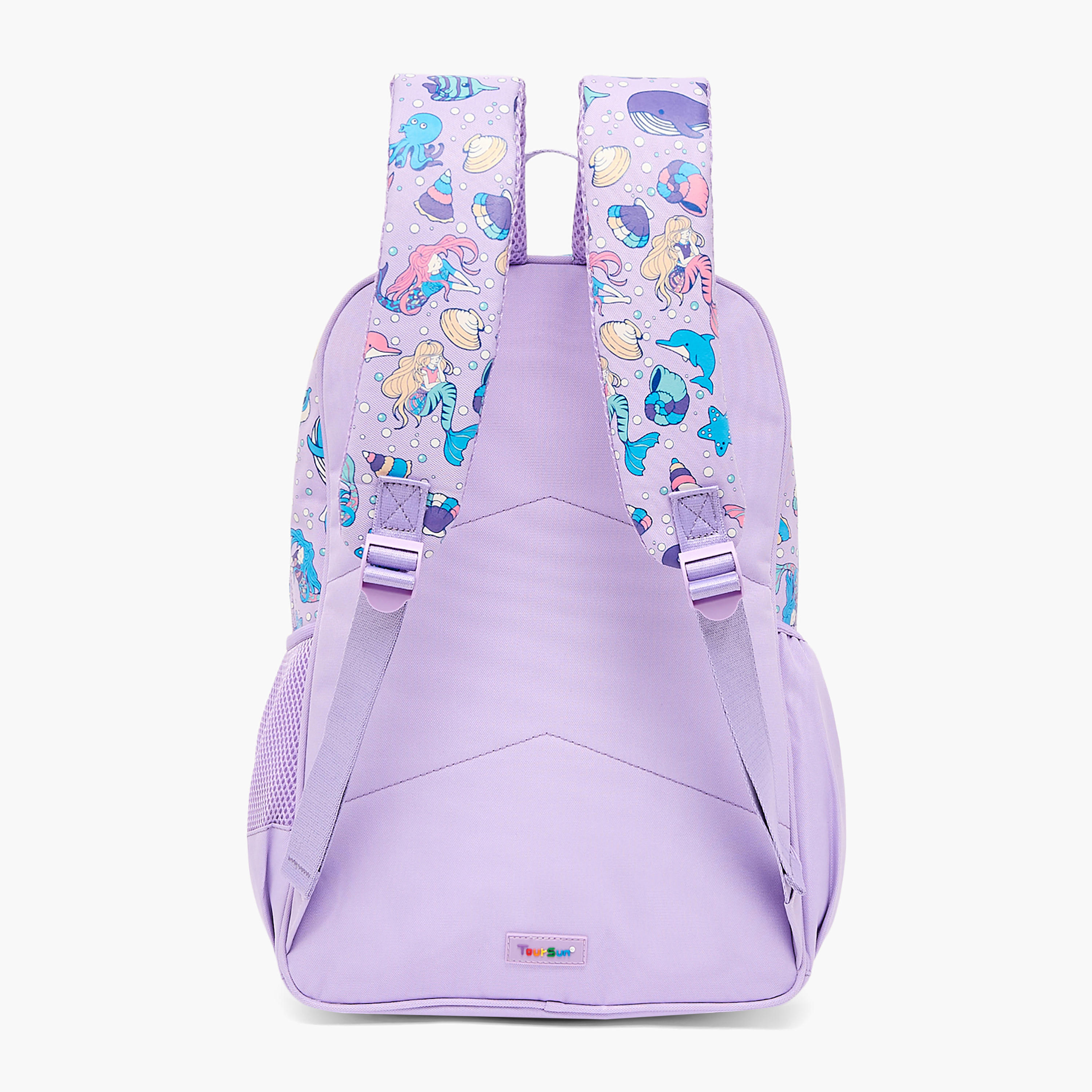 Toursun Mermaid Print Backpack for Girls 8-13 Years with Adjustable Shoulder Straps - 17 inches-school-bagsandbackpacks-backpacks-image-7