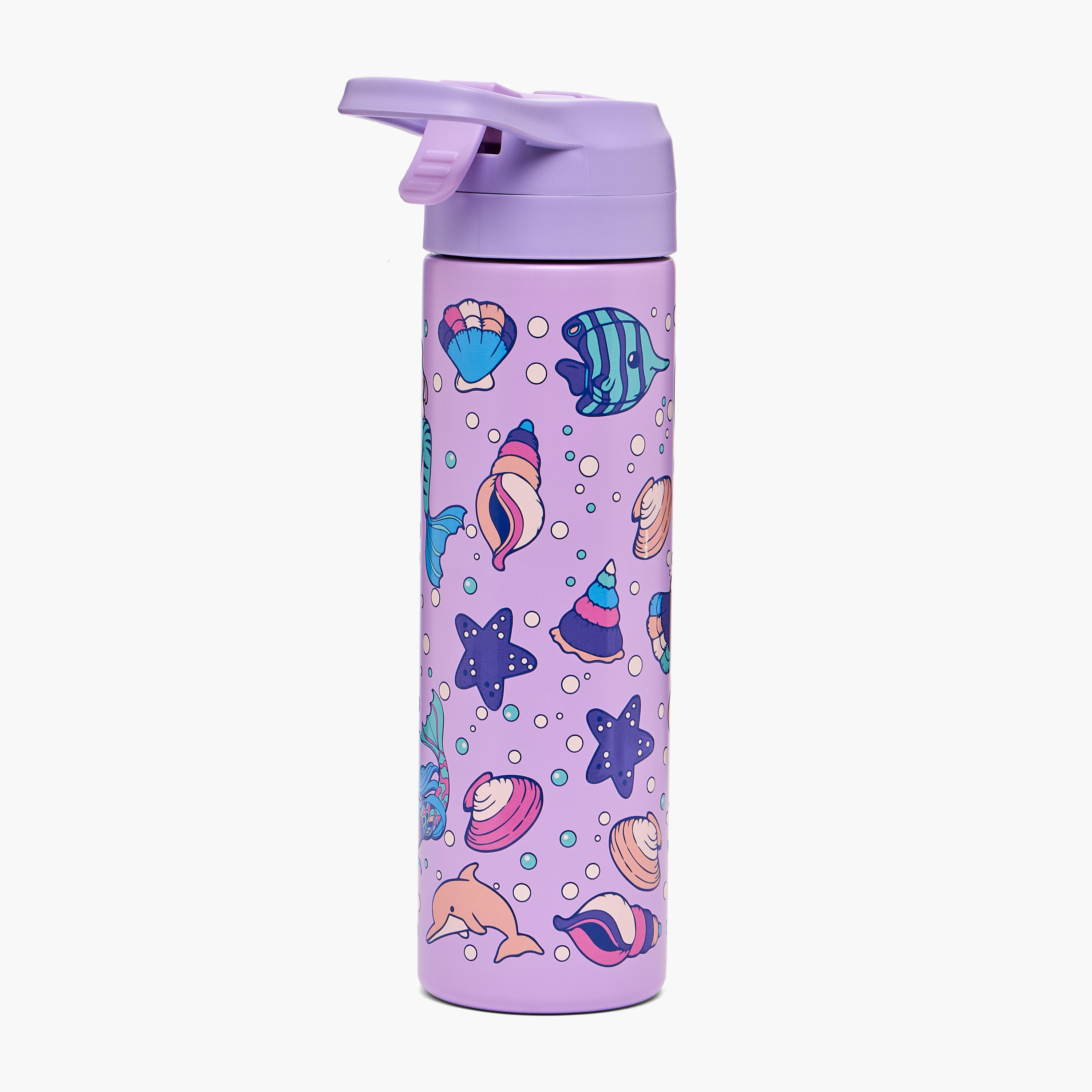 قارورة مياه ستانليس ستيل بفوهة قلابة ومقبض وطبعات من تورسن - 540 مل-school-waterbottles-image-3
