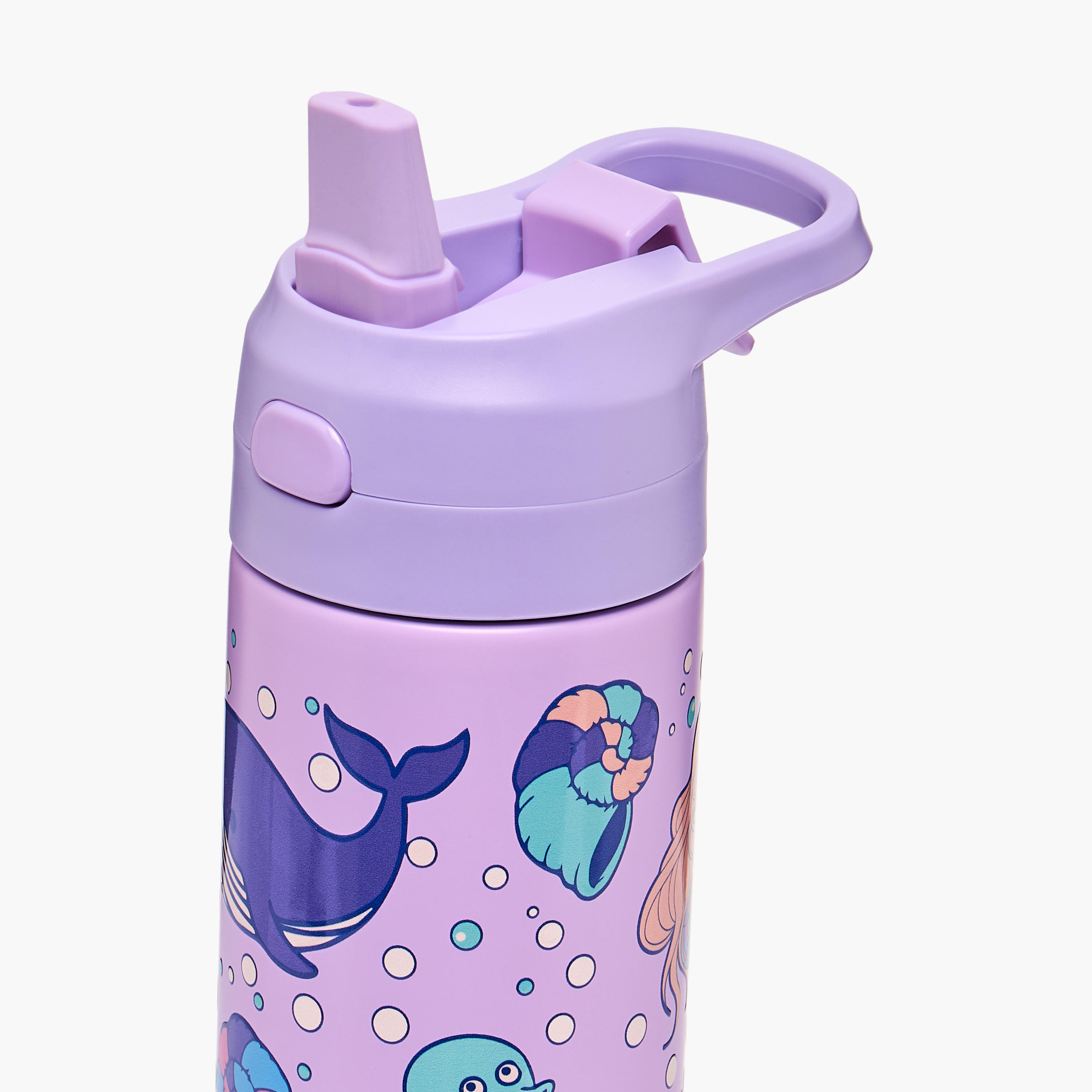 قارورة مياه ستانليس ستيل بفوهة قلابة ومقبض وطبعات من تورسن - 540 مل-school-waterbottles-image-6