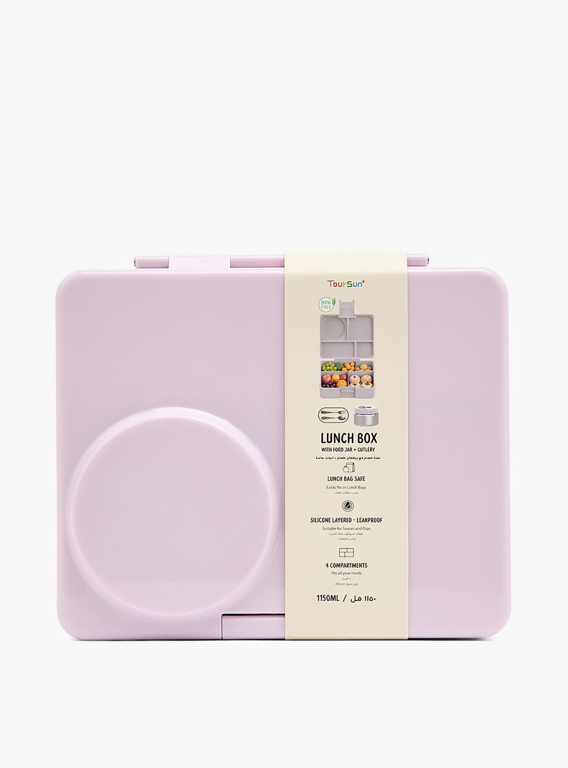 Toursun 4-Compartment Lunch Box for Kids with Food Jar and Cutlery-school-lunchessentials-lunchboxes-image-12