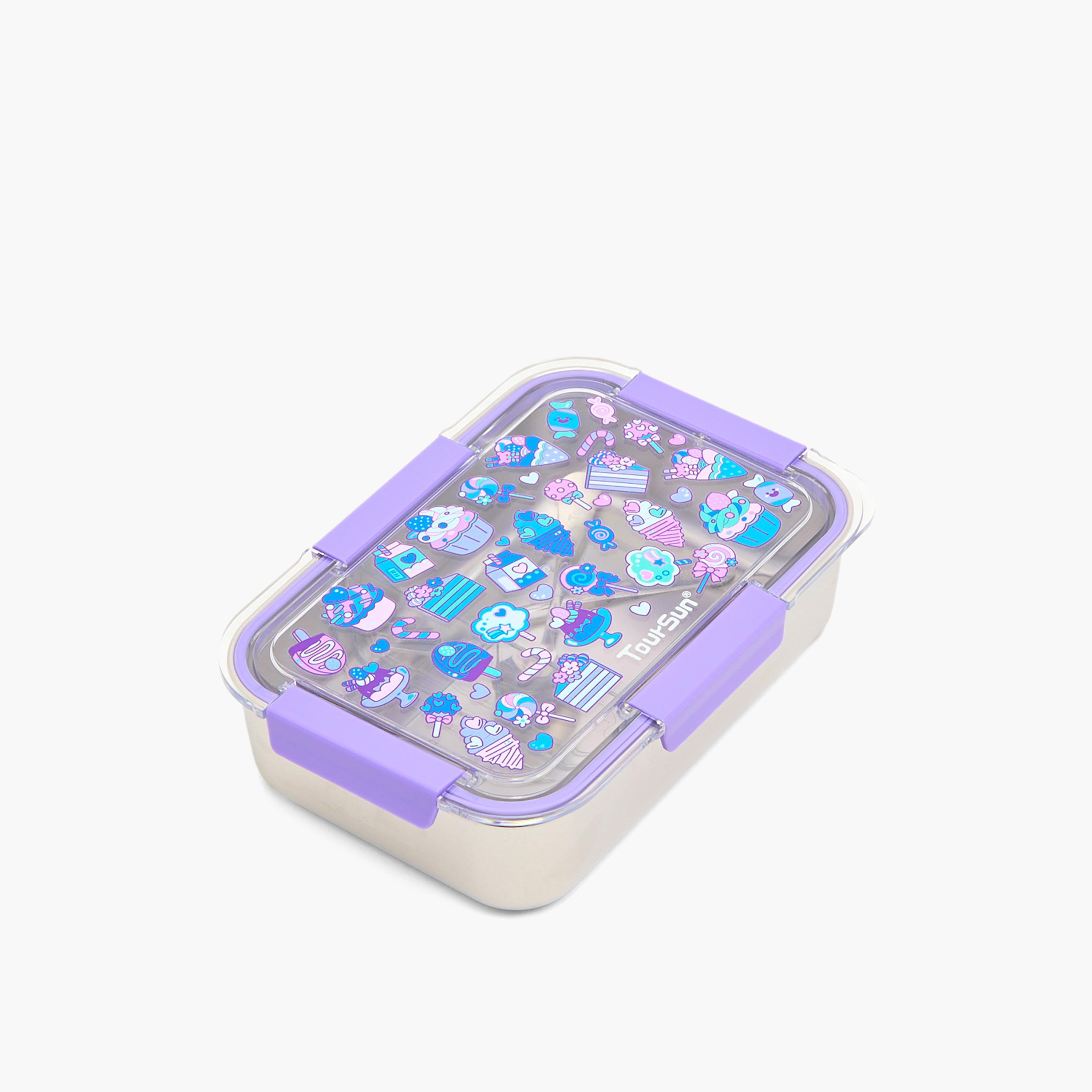 صندوق غداء بأقسام وطبعات آيس كريم للأطفال من تورسون - 1.2 لتر-school-lunchessentials-lunchboxes-image-1