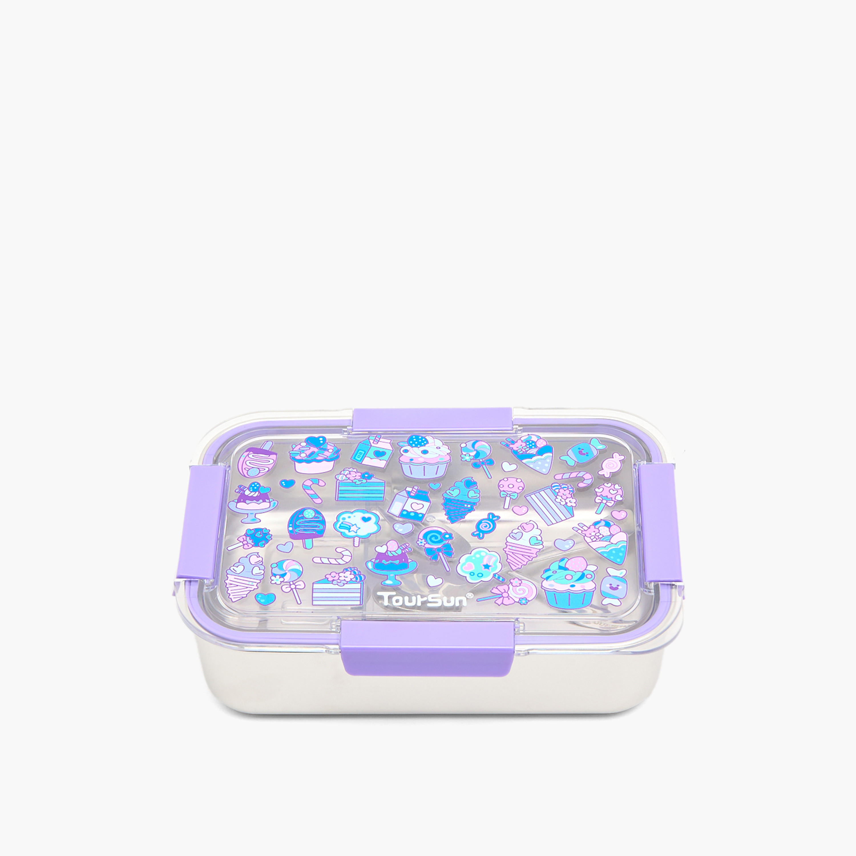 صندوق غداء بأقسام وطبعات آيس كريم للأطفال من تورسون - 1.2 لتر-school-lunchessentials-lunchboxes-image-2
