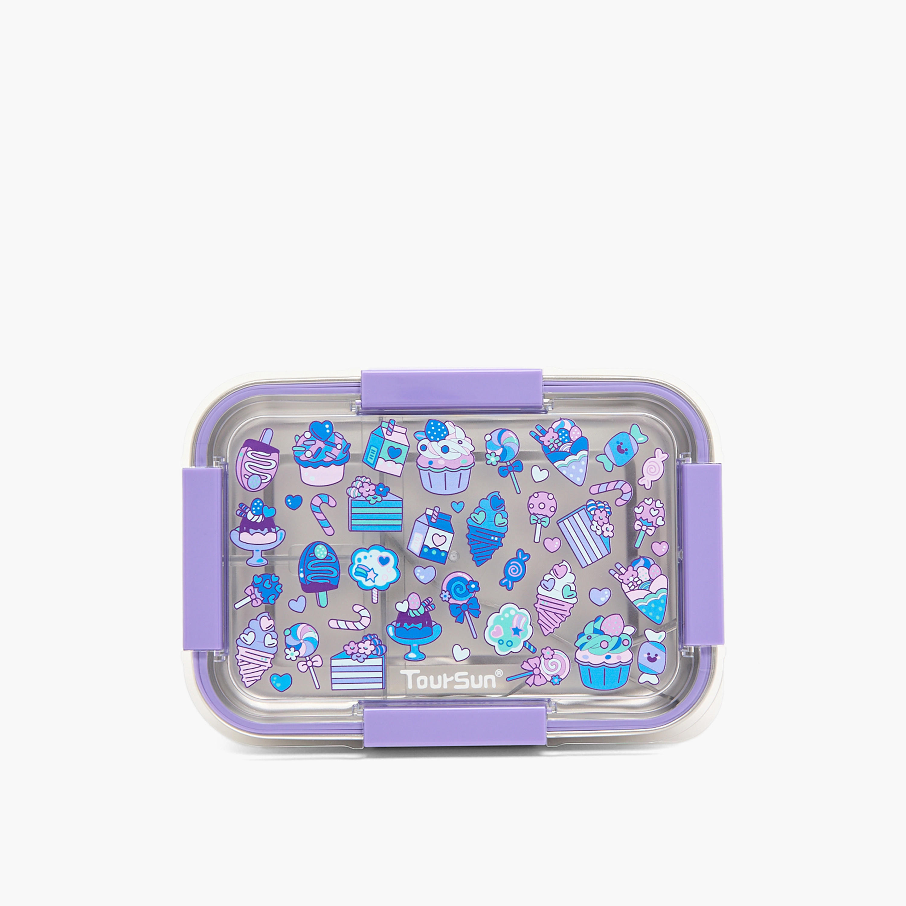 صندوق غداء بأقسام وطبعات آيس كريم للأطفال من تورسون - 1.2 لتر-school-lunchessentials-lunchboxes-image-3