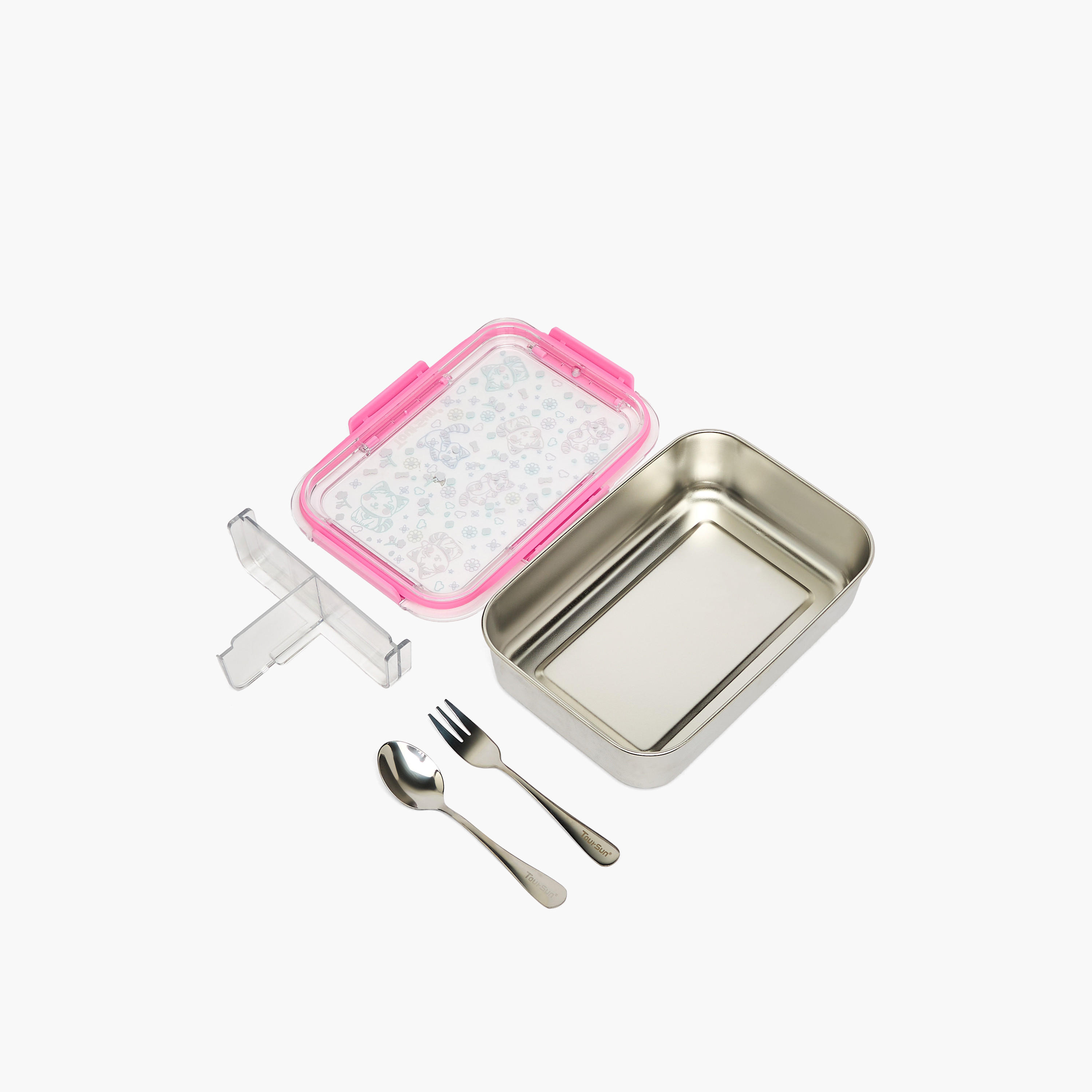 Toursun Cat Print Lunch Box for Kids with 3 Compartments-school-lunchessentials-lunchboxes-image-6