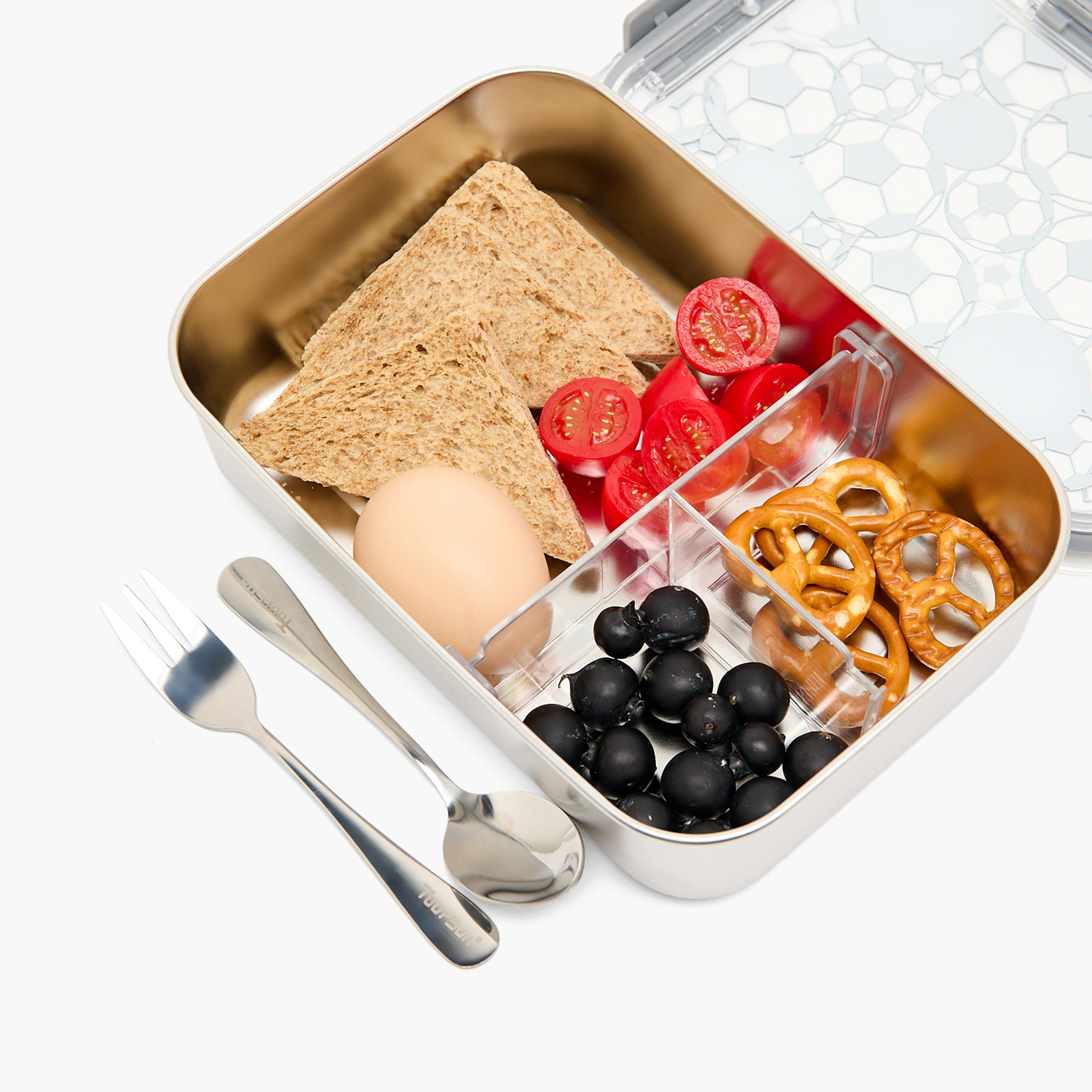 Toursun Football Print Lunch Box for Kids with Compartments - 1.2 L-school-lunchessentials-lunchboxes-image-10
