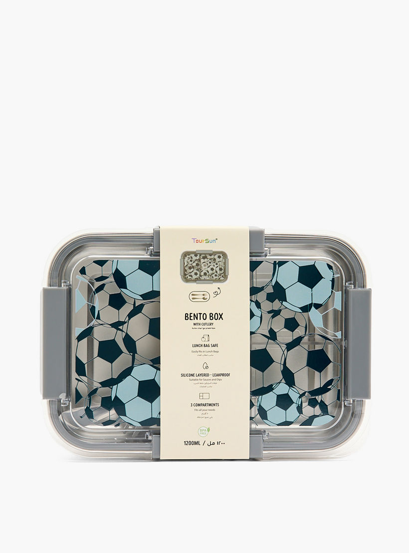 Toursun Football Print Lunch Box for Kids with Compartments - 1.2 L-school-lunchessentials-lunchboxes-image-12