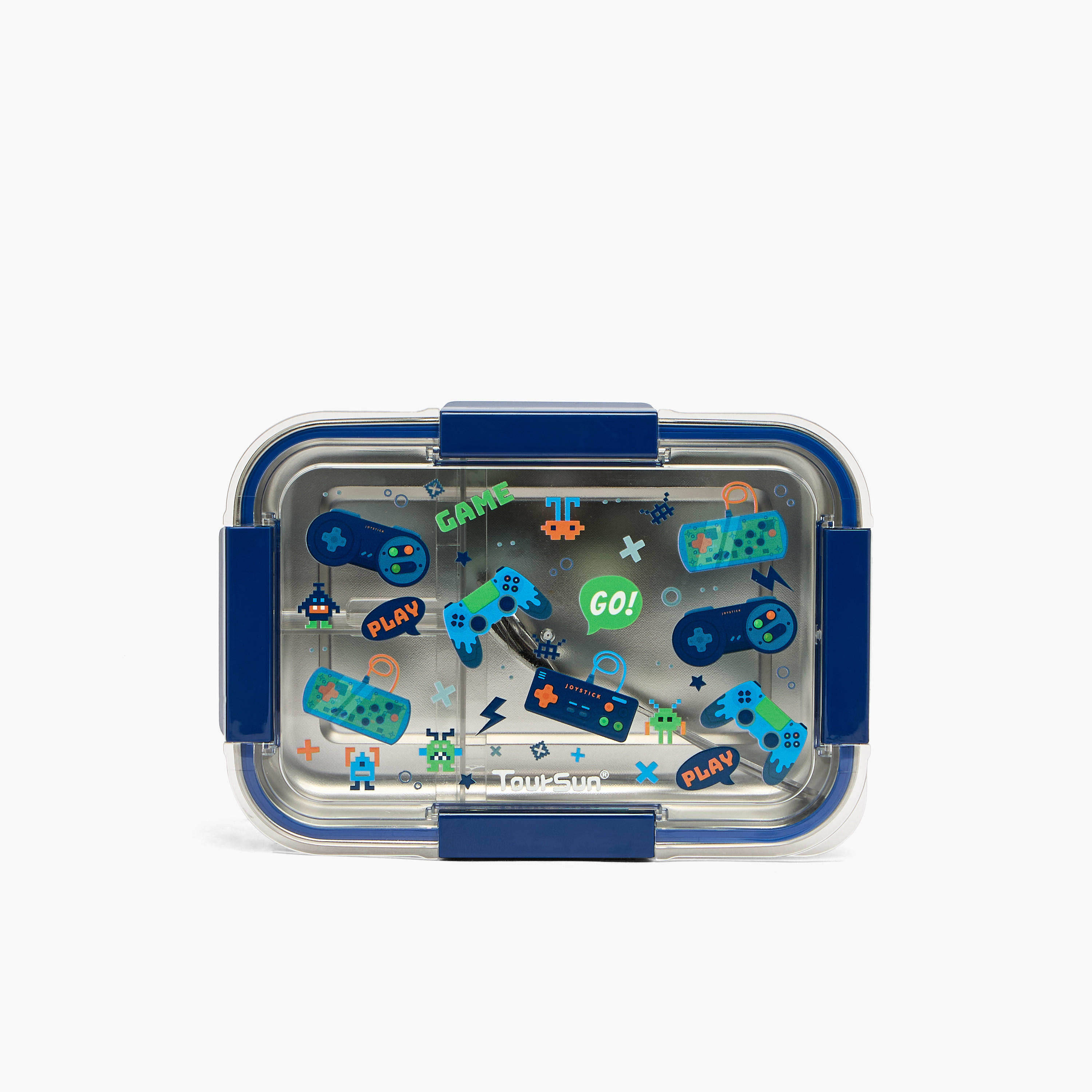 Toursun Gamer Print Lunch Box for Kids with 3 Compartments-school-lunchessentials-lunchboxes-image-3