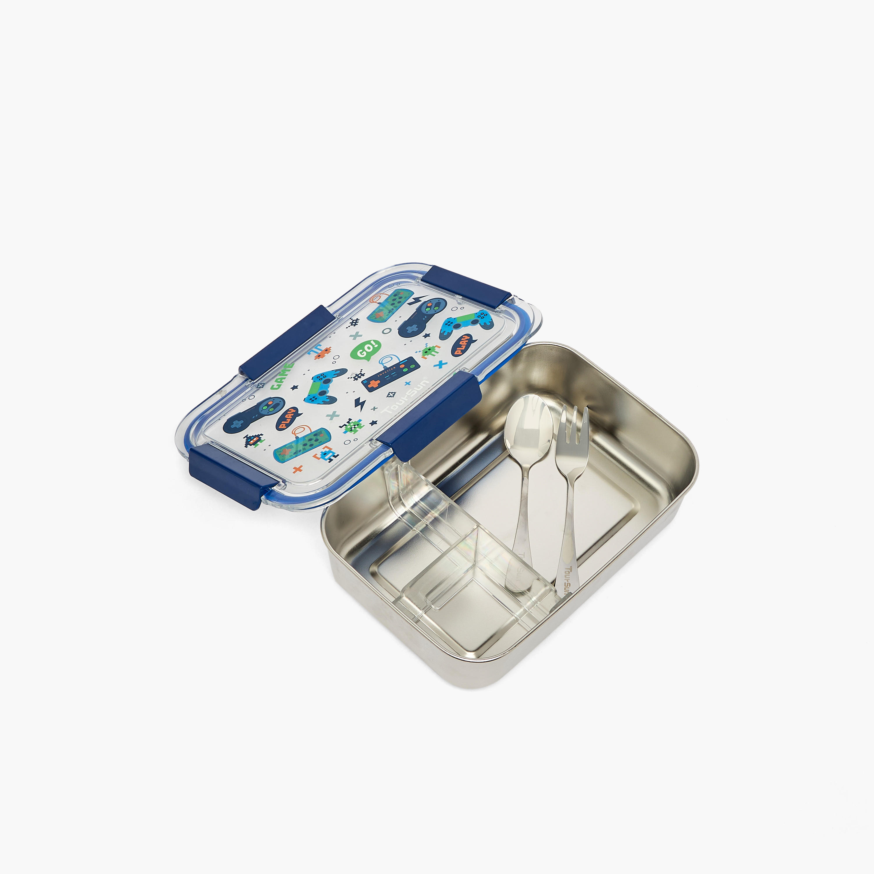 Toursun Gamer Print Lunch Box for Kids with 3 Compartments-school-lunchessentials-lunchboxes-image-5