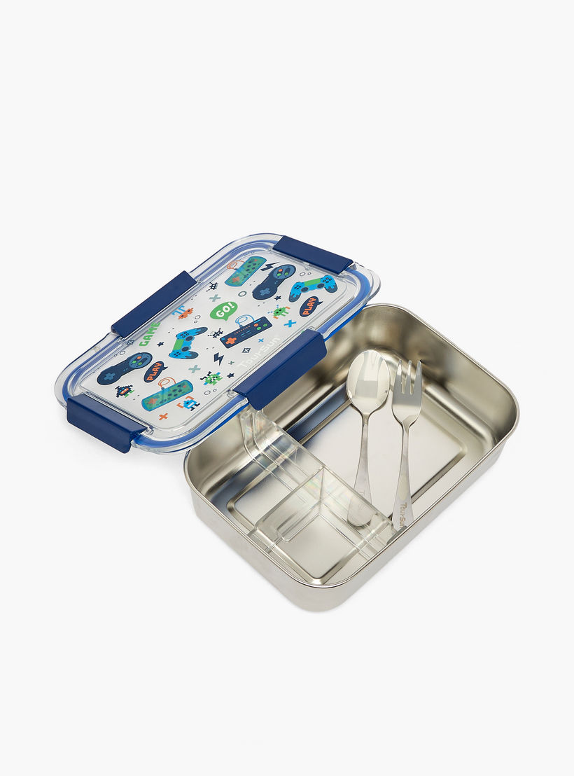 Toursun Gamer Print Lunch Box for Kids with 3 Compartments-school-lunchessentials-lunchboxes-image-5