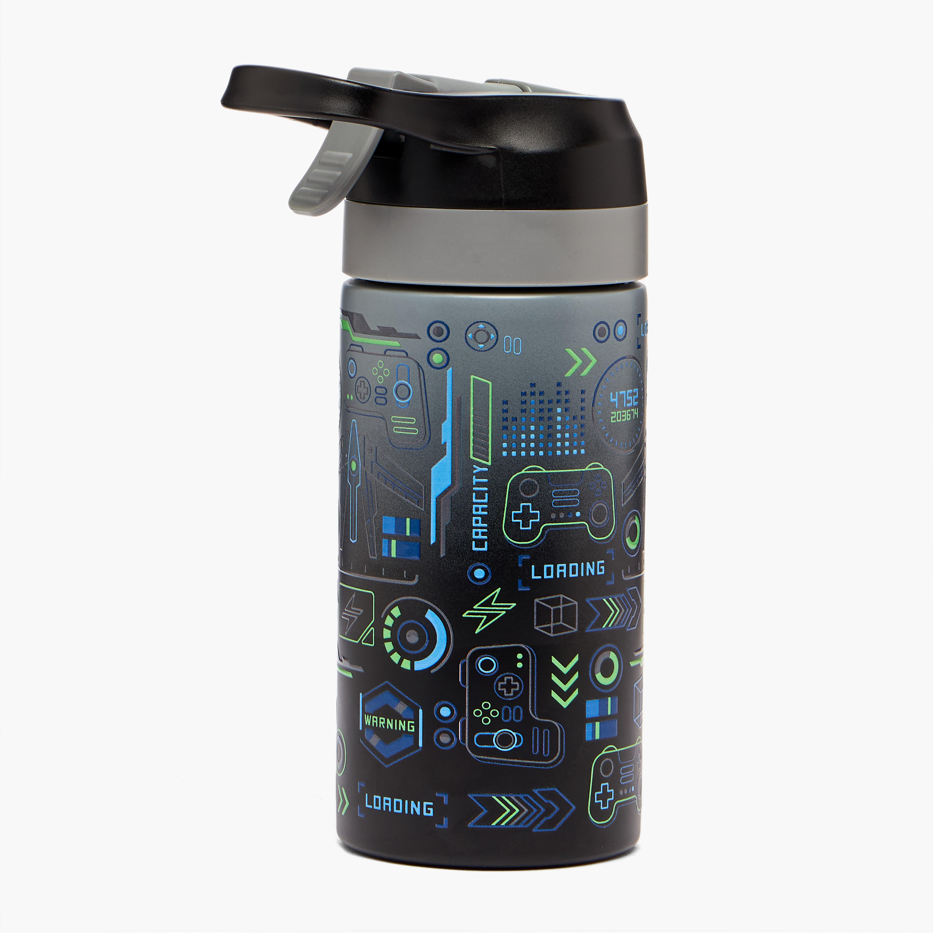 قارورة مياه ستانلس ستيل بفوهة وطبعات - 320 مل-school-waterbottles-image-3