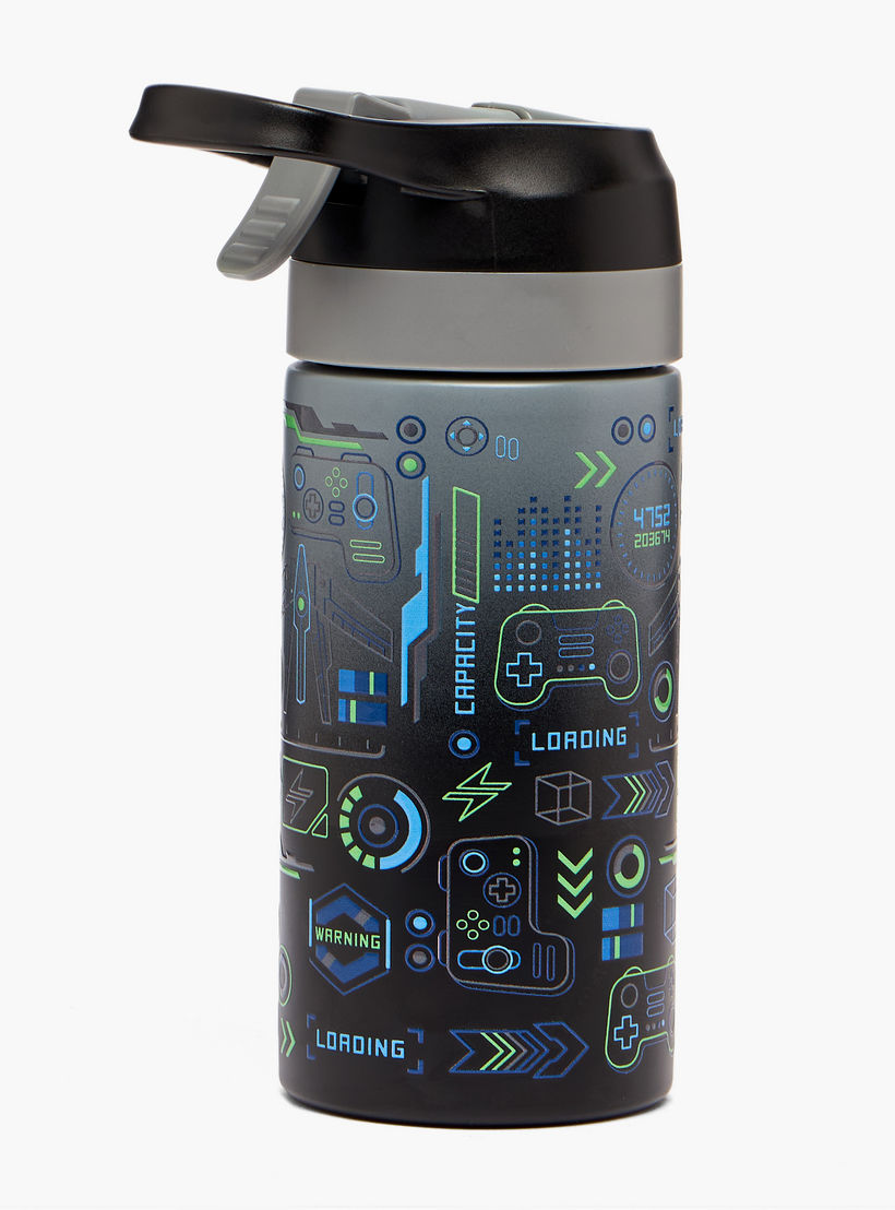 قارورة مياه ستانلس ستيل بفوهة وطبعات - 320 مل-school-waterbottles-image-3