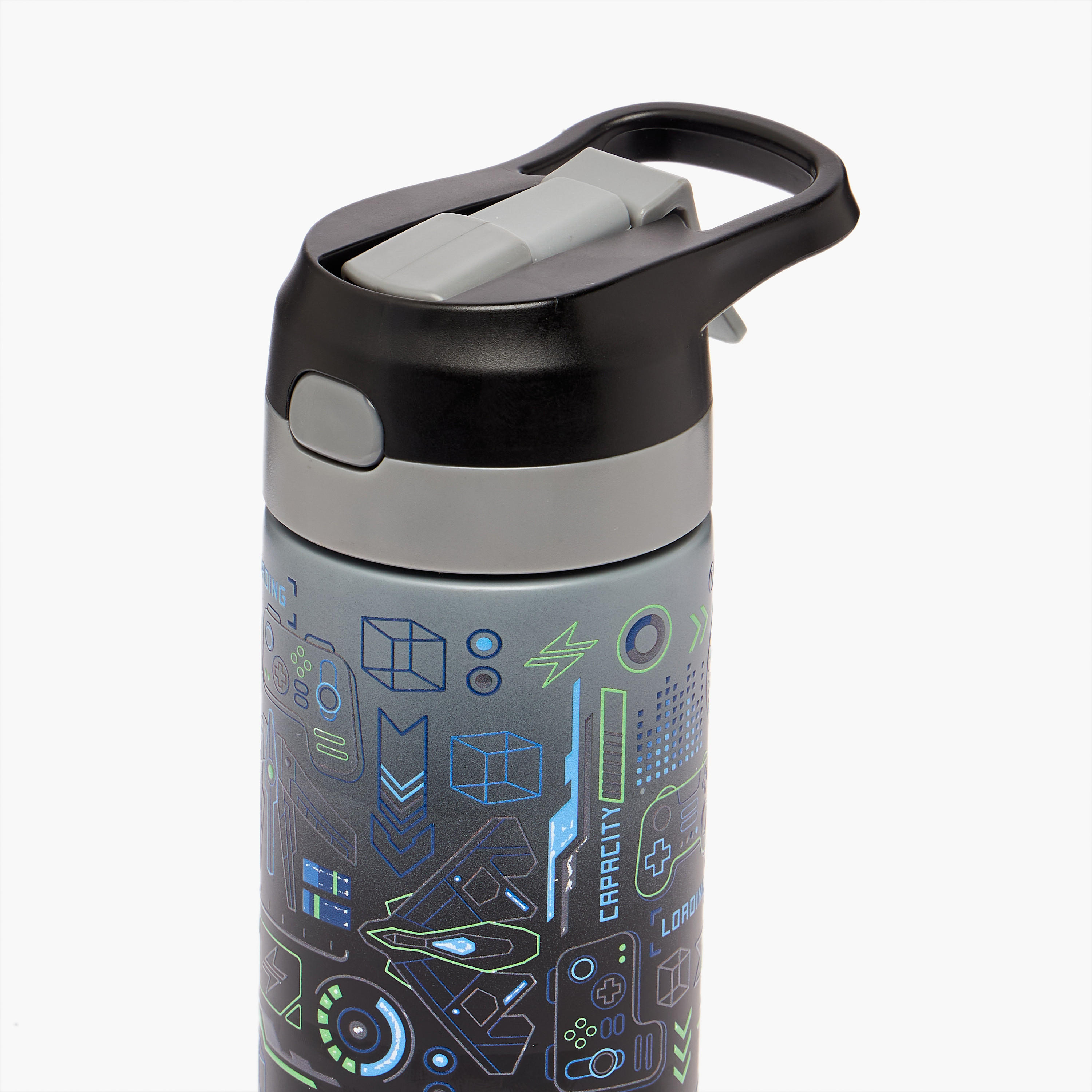 قارورة مياه ستانلس ستيل بفوهة وطبعات - 320 مل-school-waterbottles-image-4