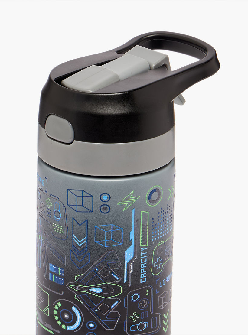قارورة مياه ستانلس ستيل بفوهة وطبعات - 320 مل-school-waterbottles-image-4