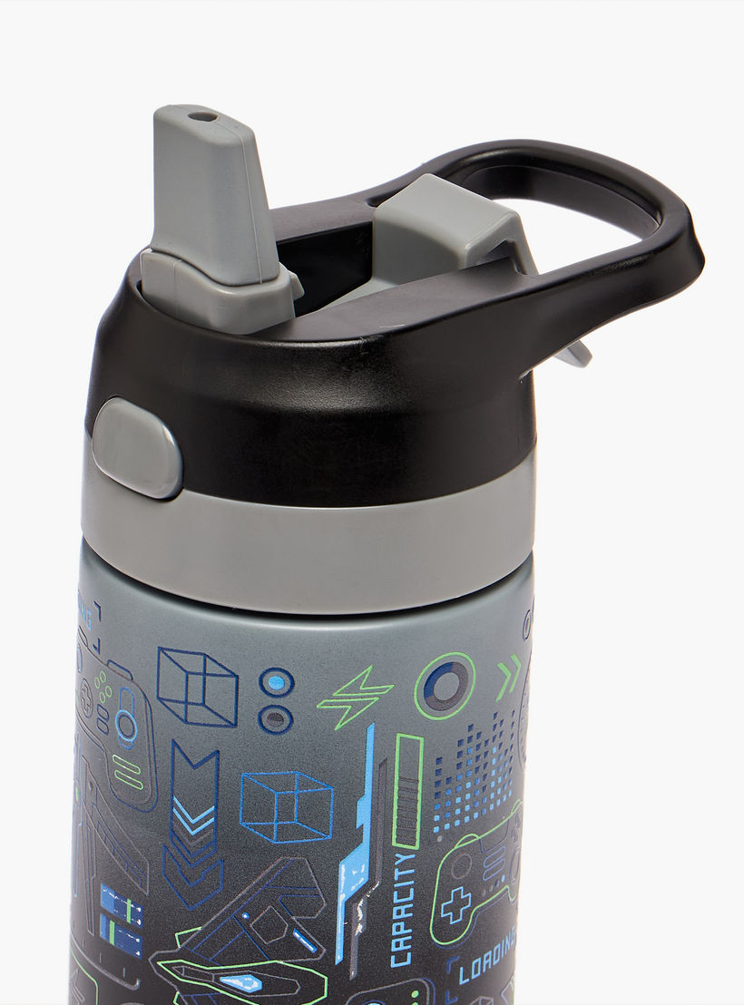 قارورة مياه ستانلس ستيل بفوهة وطبعات - 320 مل-school-waterbottles-image-6