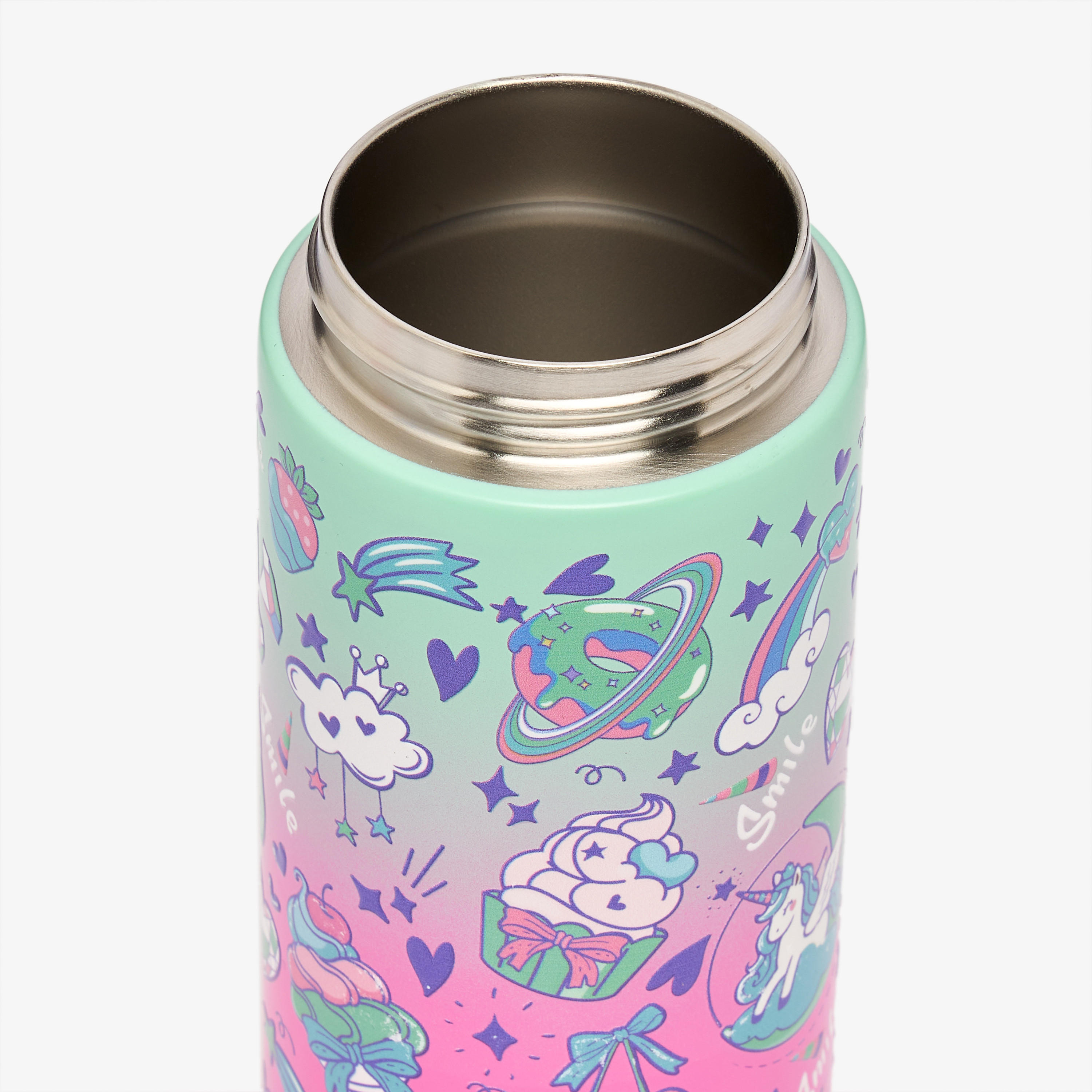 قارورة مياه ستانلس ستيل بطبعات يونيكورن مع فوّهة - 320 مل-school-waterbottles-image-5