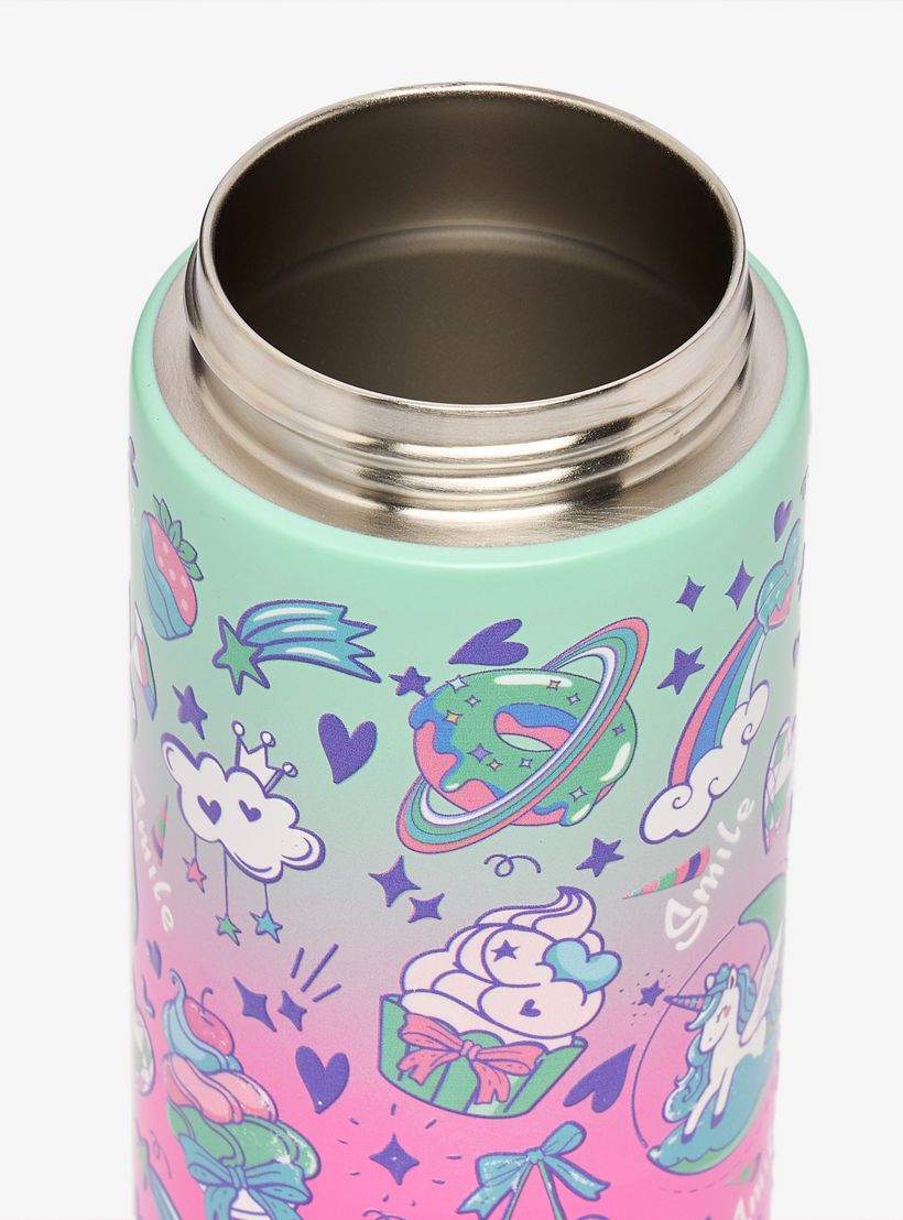 قارورة مياه ستانلس ستيل بطبعات يونيكورن مع فوّهة - 320 مل-school-waterbottles-image-5