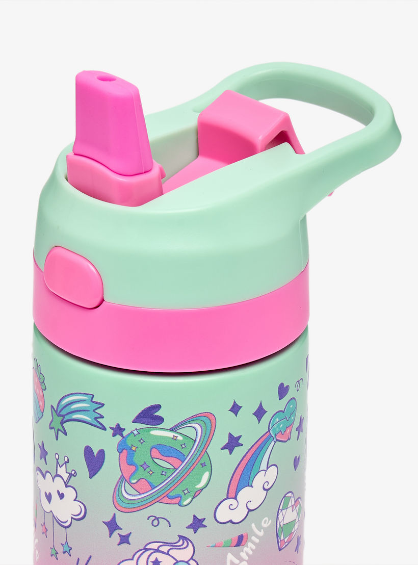 قارورة مياه ستانلس ستيل بطبعات يونيكورن مع فوّهة - 320 مل-school-waterbottles-image-6