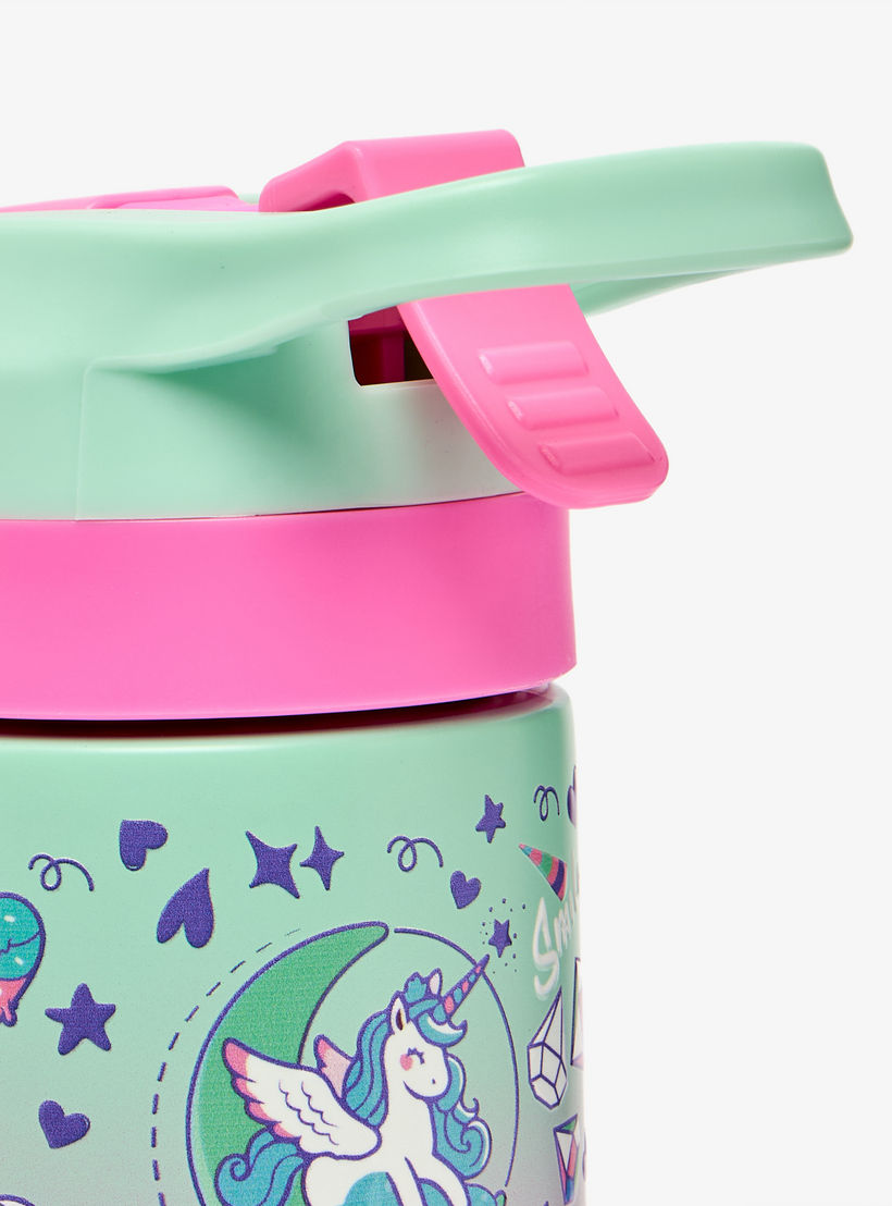 قارورة مياه ستانلس ستيل بطبعات يونيكورن مع فوّهة - 320 مل-school-waterbottles-image-7