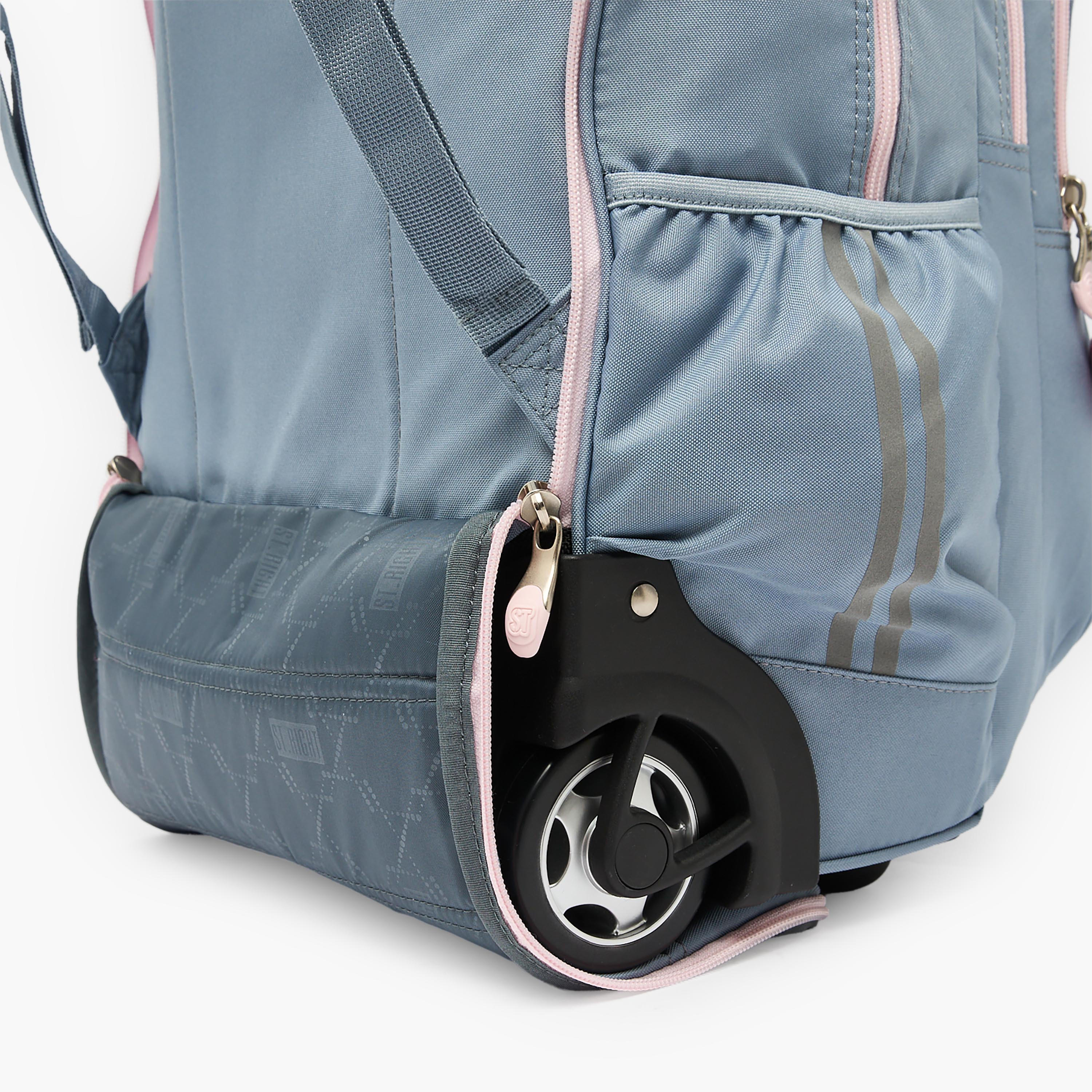 St.Right Heart Print Trolley Backpack for Girls 8-13 Years with Retractable Handle - 18 inches-school-bagsandbackpacks-trolleybags-image-14