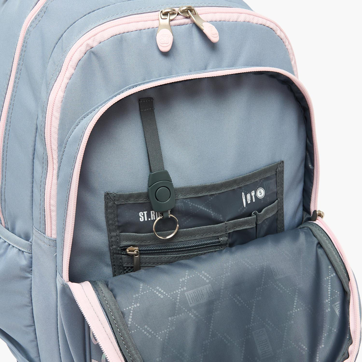 St.Right Heart Print Trolley Backpack for Girls 8-13 Years with Retractable Handle - 18 inches-school-bagsandbackpacks-trolleybags-image-6