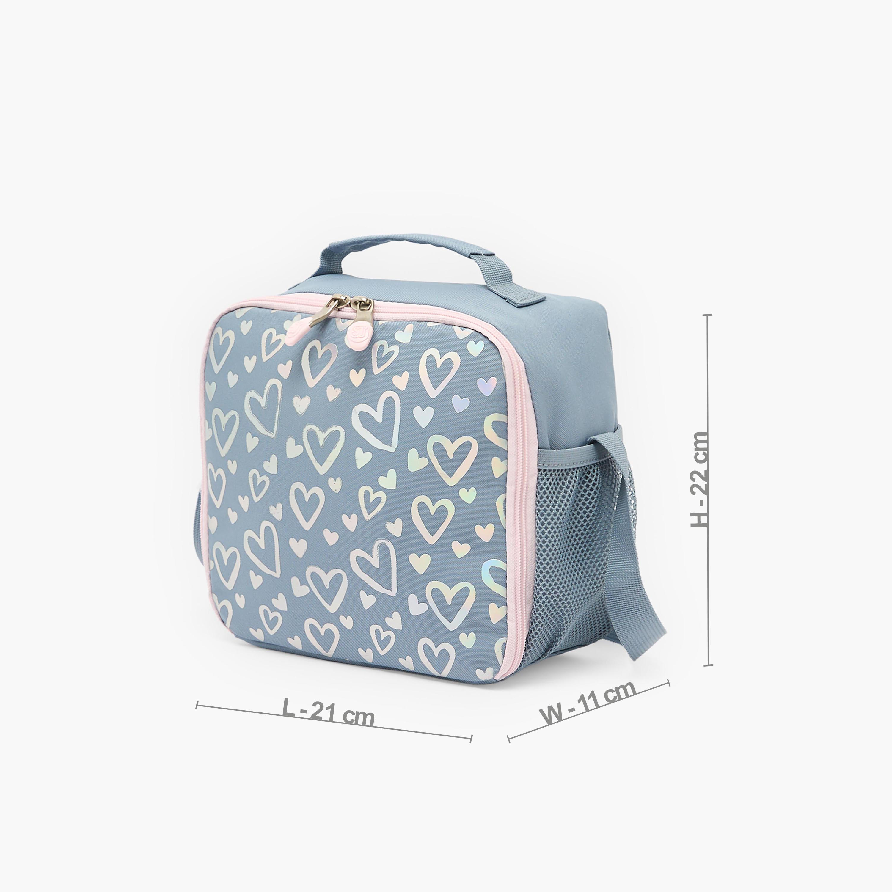 St.Right Heart Print Lunch Bag for Girls 8-13 Years with Adjustable Strap-school-lunchessentials-lunchbags-image-5