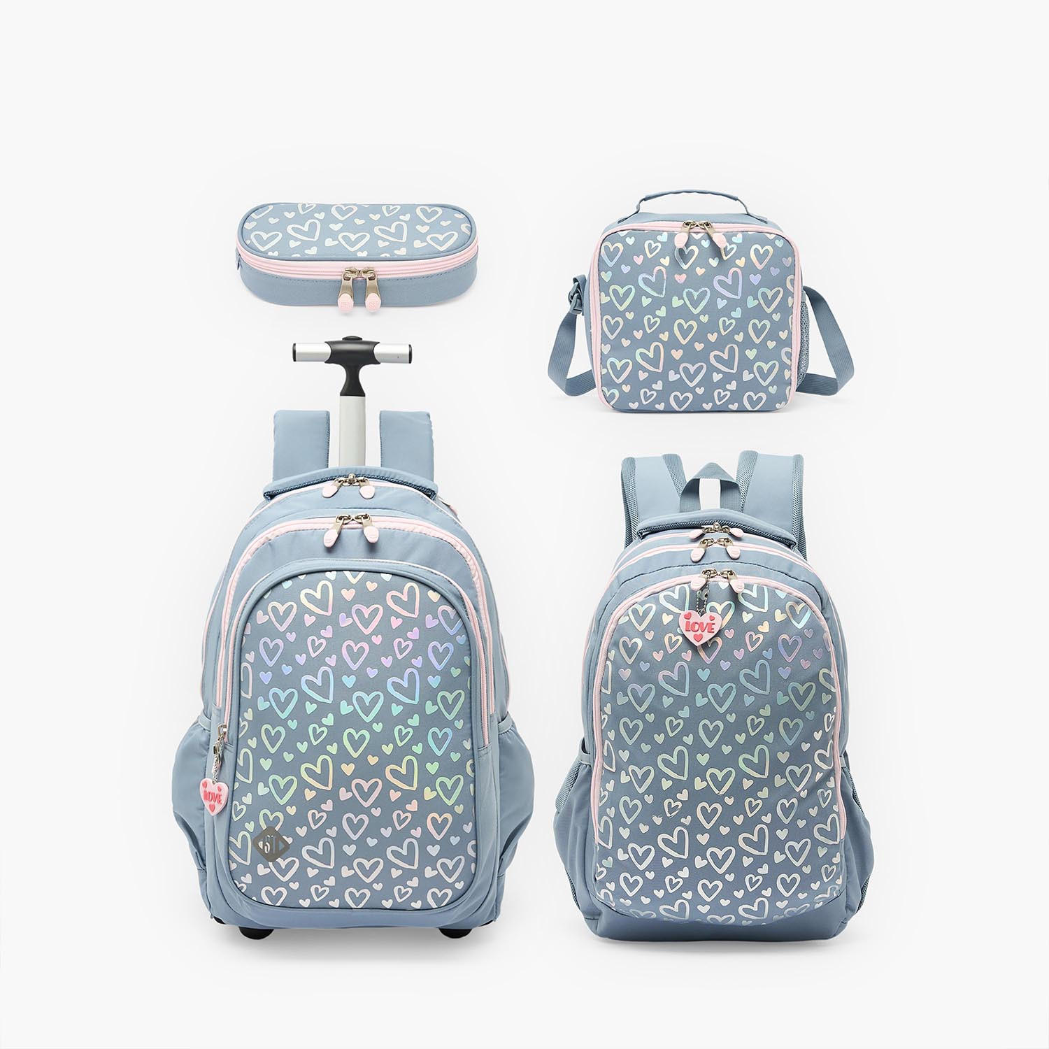 St.Right Heart Print Lunch Bag for Girls 8-13 Years with Adjustable Strap-school-lunchessentials-lunchbags-image-7