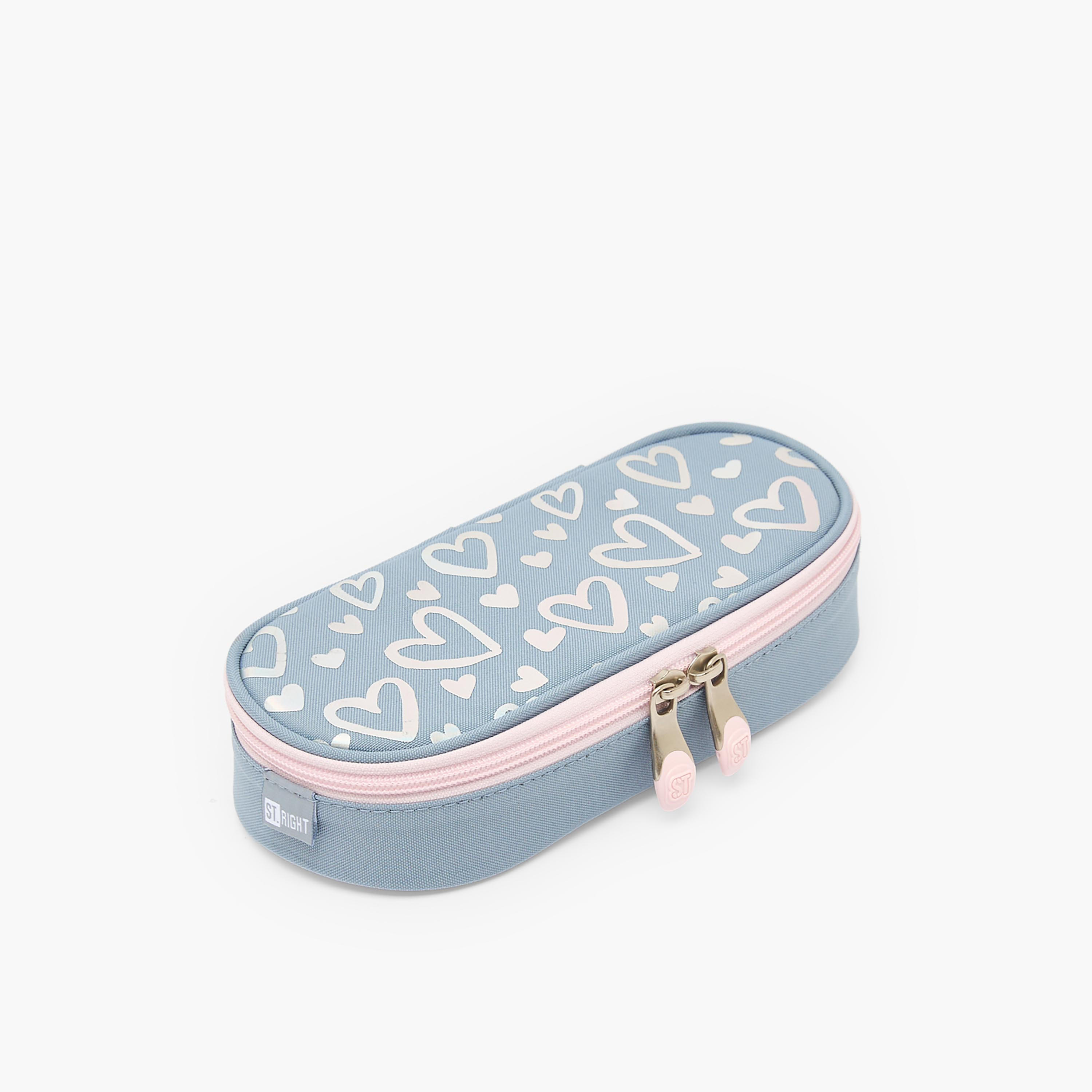 St.Right Heart Print Pencil Case with Zip Closure-school-stationery-pencilcases-image-3