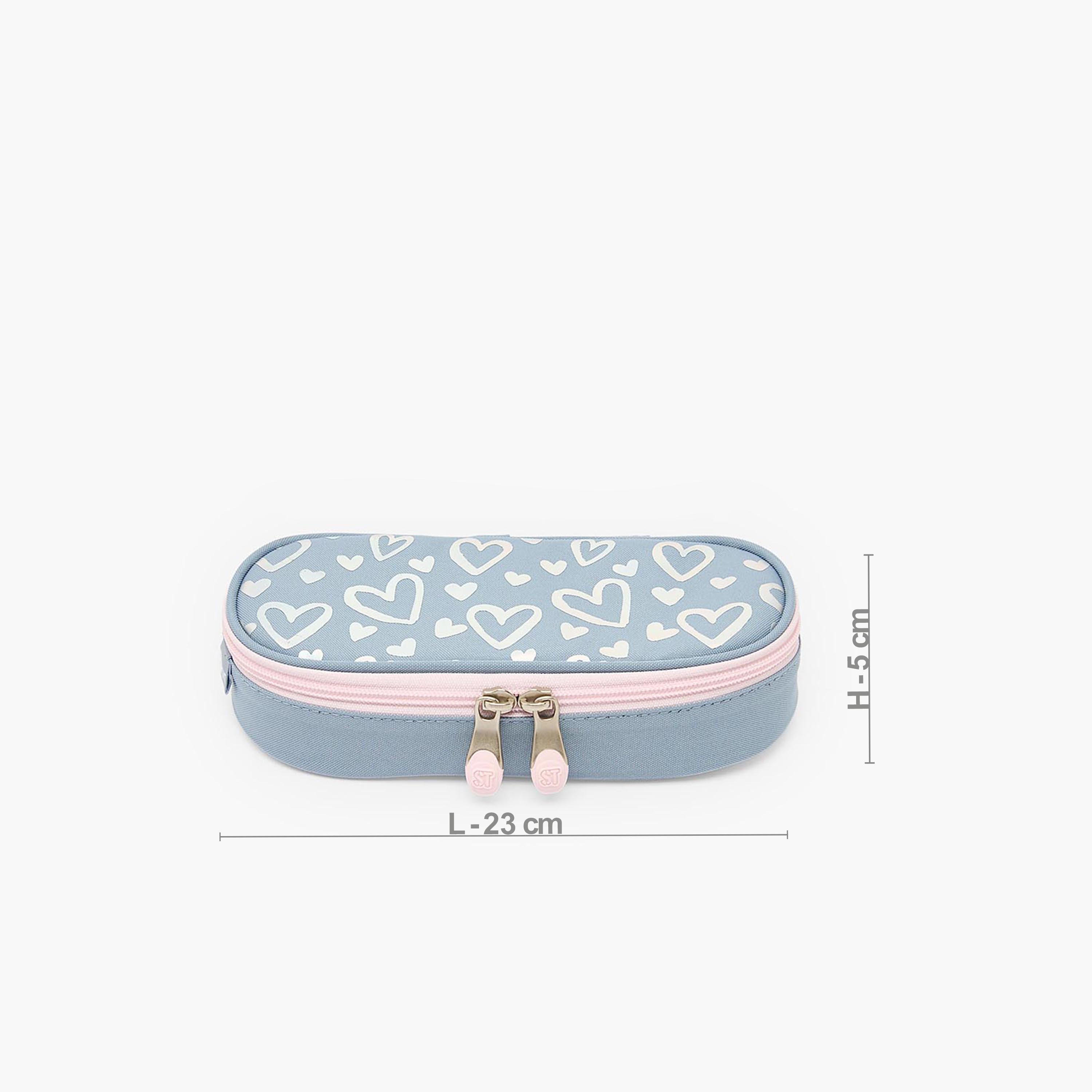 St.Right Heart Print Pencil Case with Zip Closure-school-stationery-pencilcases-image-4