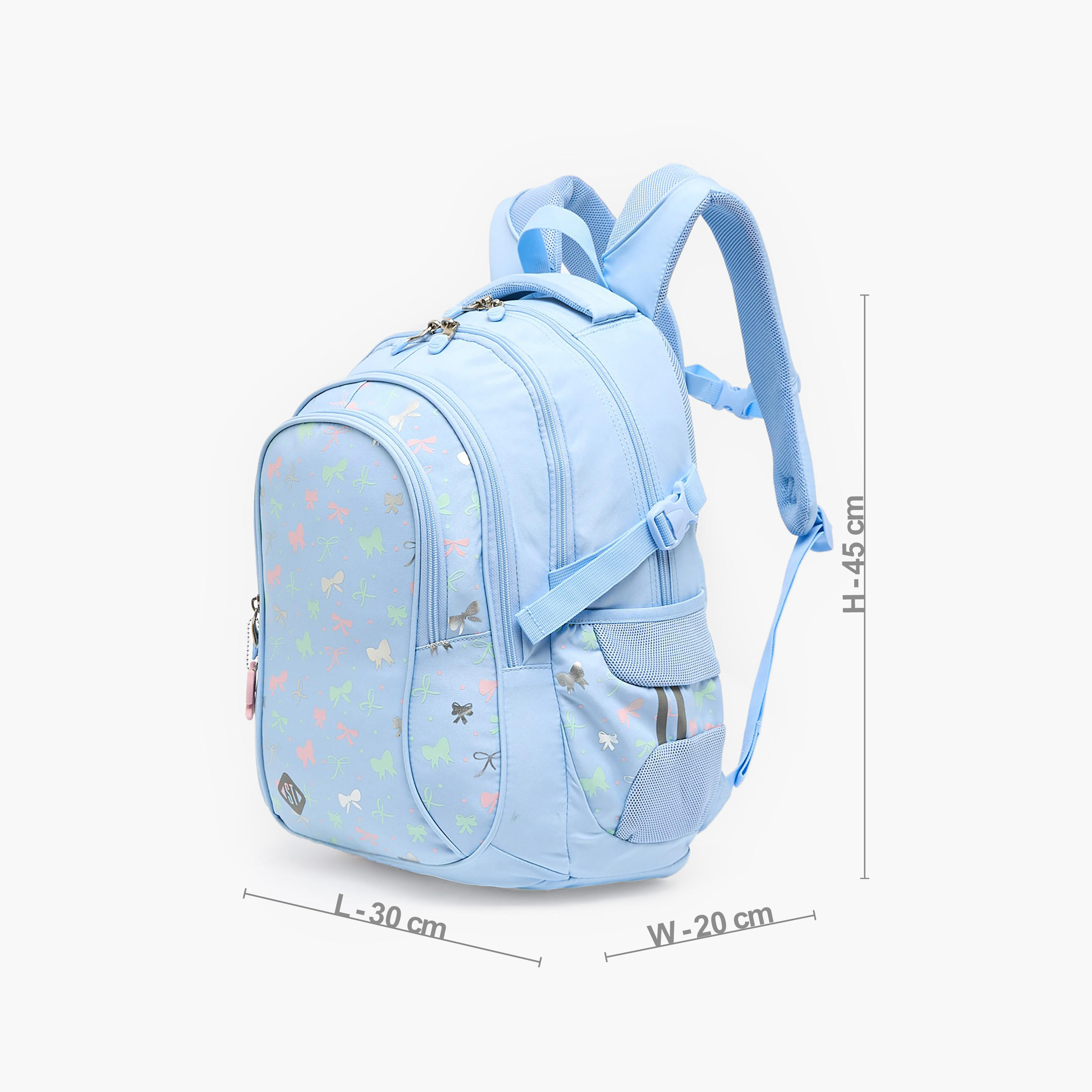 شنطة ظهر للبنات 8-13 سنة بأحزمة مبطنة وطبعات - 18 بوصة-school-bagsandbackpacks-backpacks-image-9