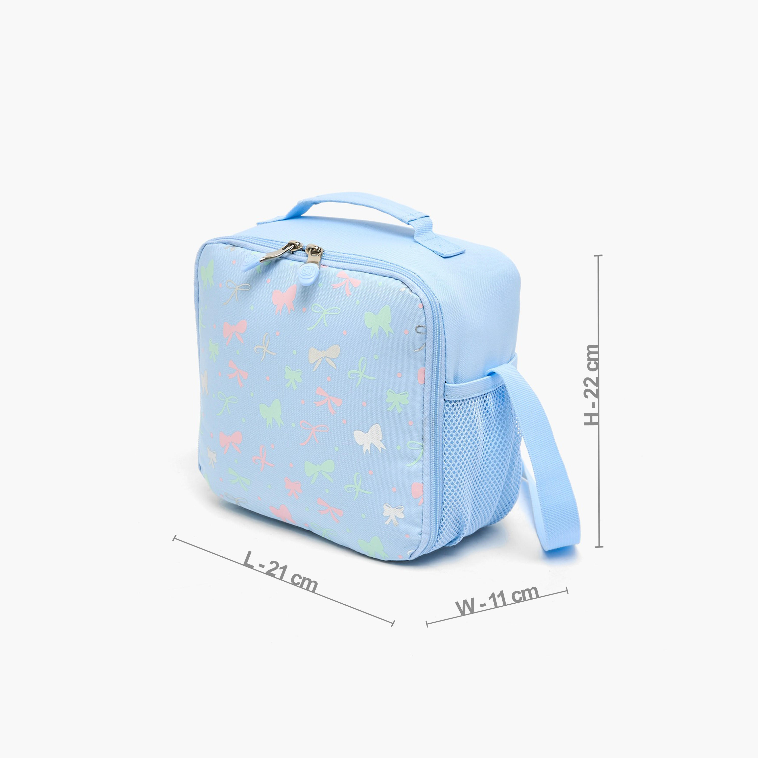 St.Right Bow Print Lunch Bag for Girls 8-13 Years with Adjustable Strap-school-lunchessentials-lunchbags-image-7