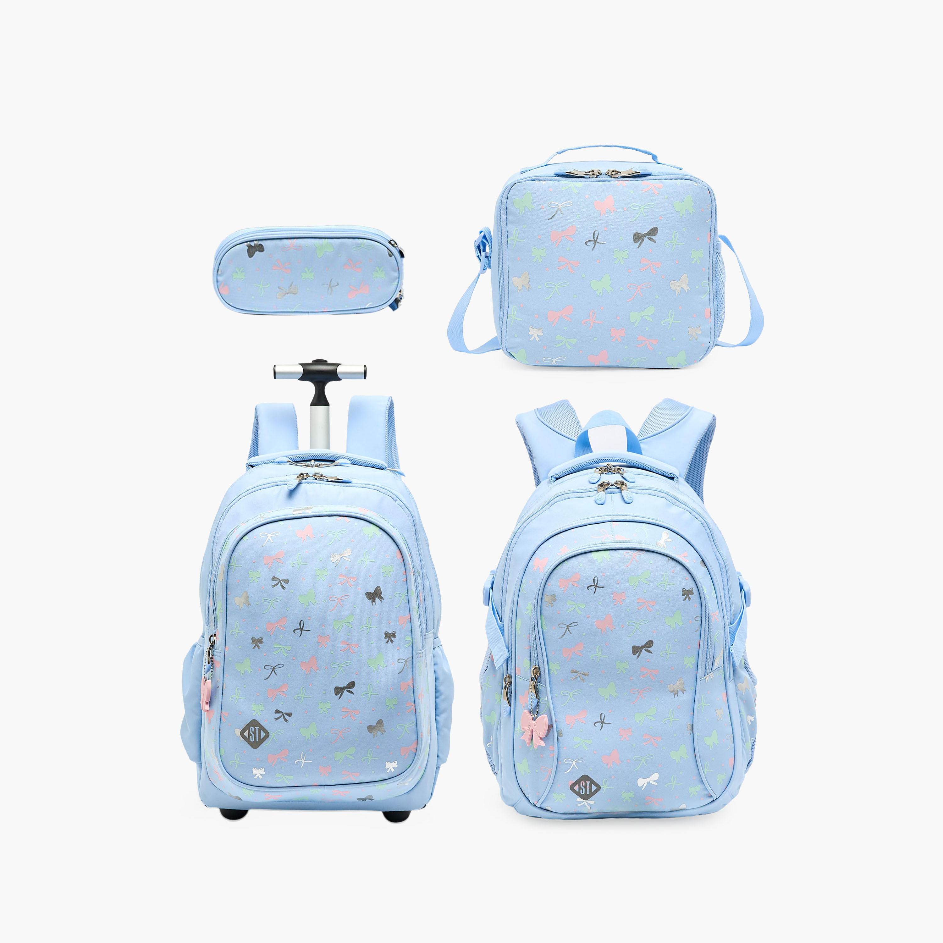 St.Right Bow Print Lunch Bag for Girls 8-13 Years with Adjustable Strap-school-lunchessentials-lunchbags-image-9