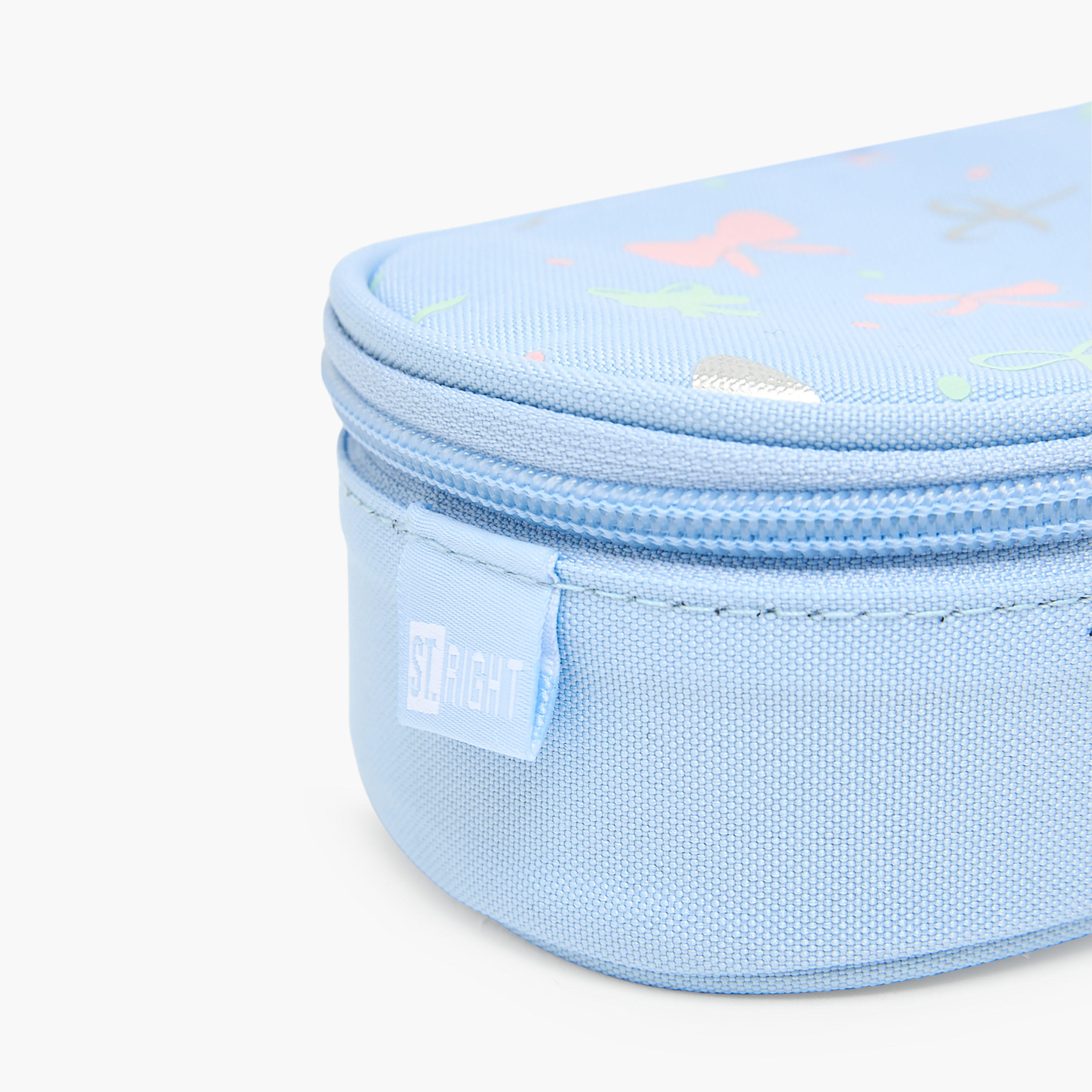 St.Right Bow Print Pencil Pouch with Zip Closure-school-stationery-pencilcases-image-7