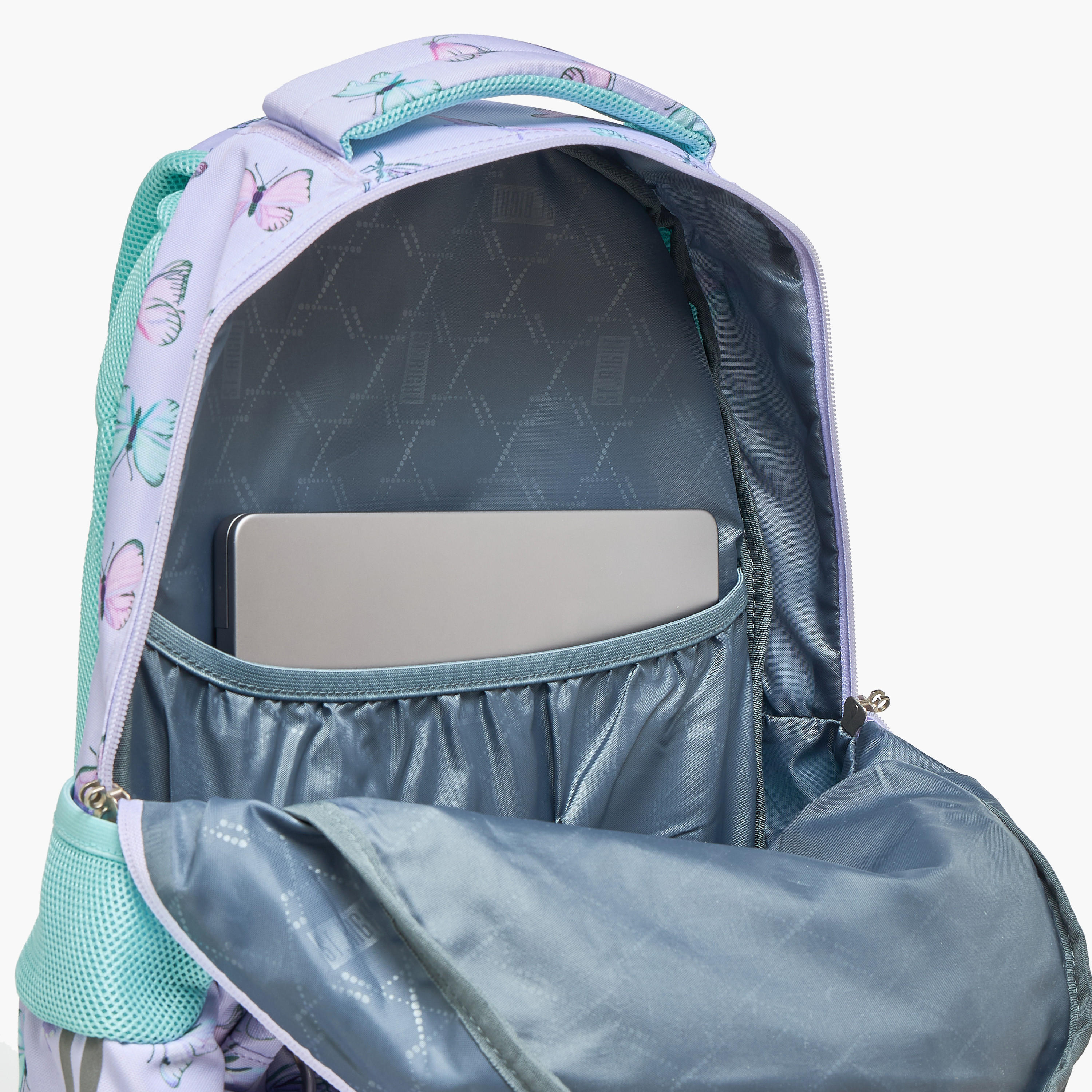 St.Right Butterfly Print Backpack for Girls 8-13 Years with Laptop Compartment - 18 inches-school-bagsandbackpacks-backpacks-image-3